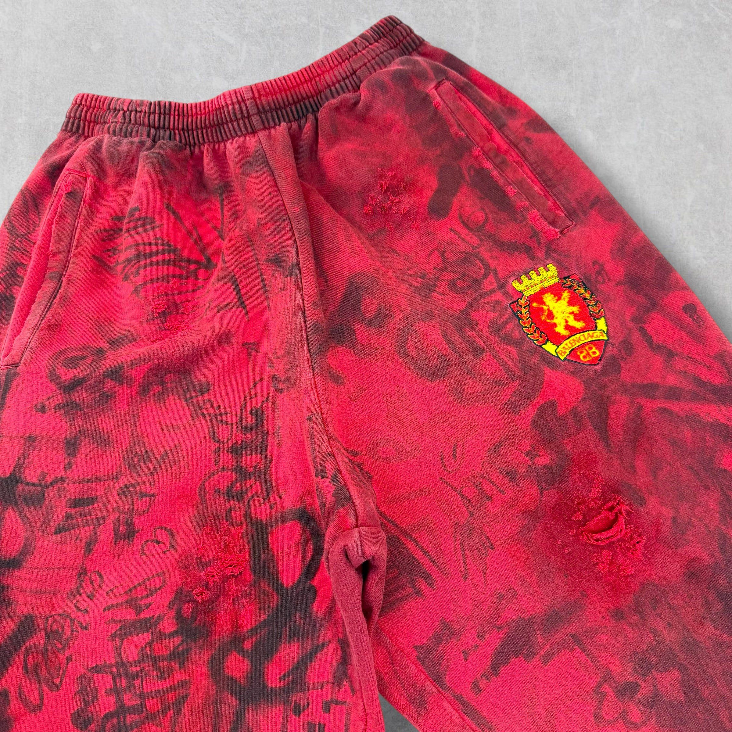 Balenciaga Balenciaga Skater Baggy Red Sweatpants XS (M) Size US 26 / EU 42 - 3 Thumbnail