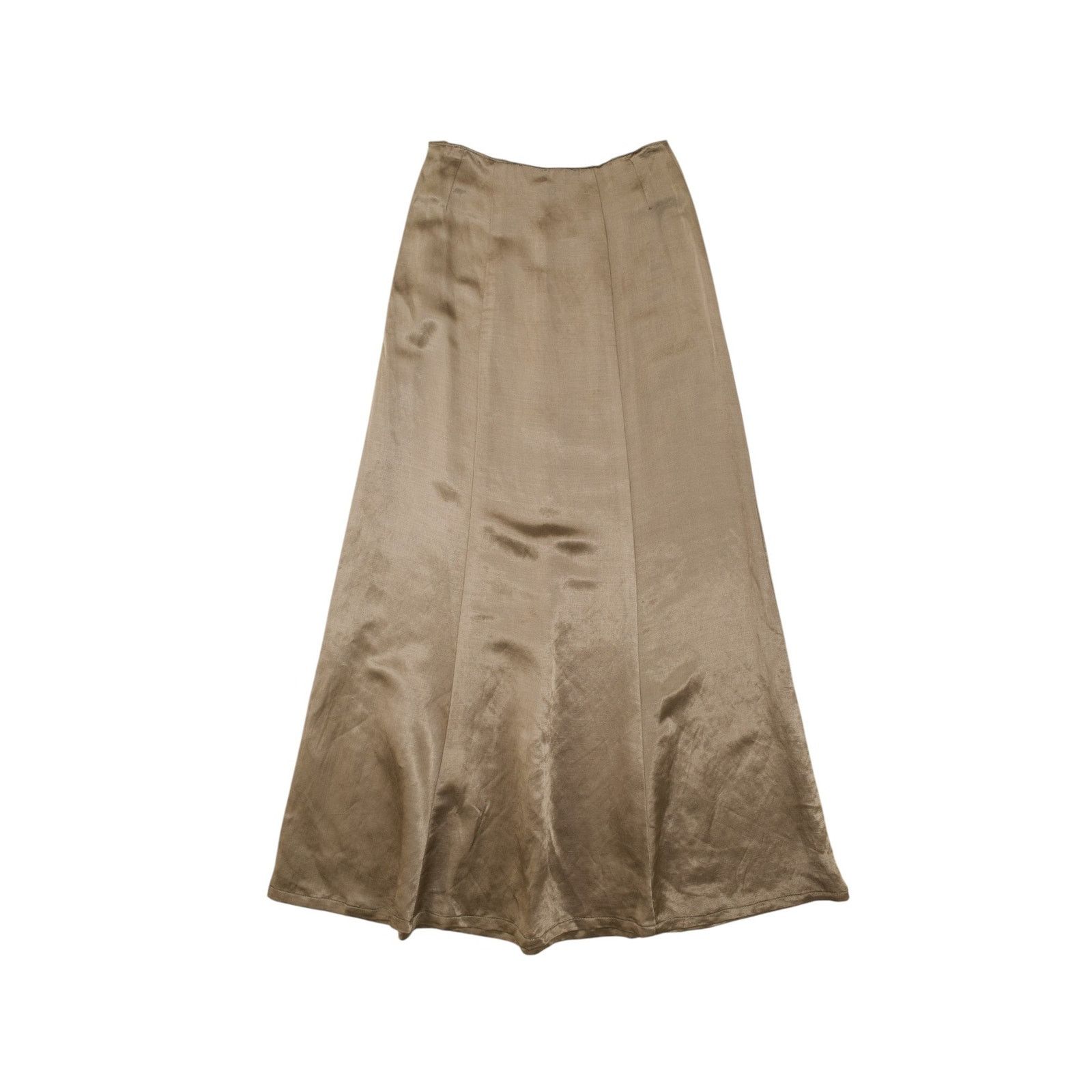 Ann Demeulemeester Light Brown Shiny Linen Maxi Skirt Size 27" / US 4 / IT 40 - 2 Thumbnail