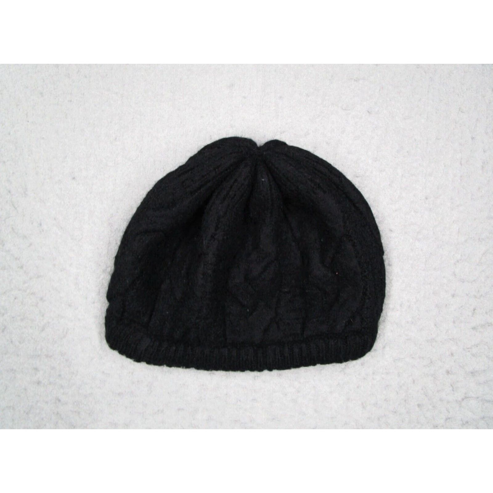 Lacoste VINTAGE Lacoste Hat Women XS Black Alpaca Blend Knit Beanie Crocodile Made in Peru Size ONE SIZE - 3 Thumbnail