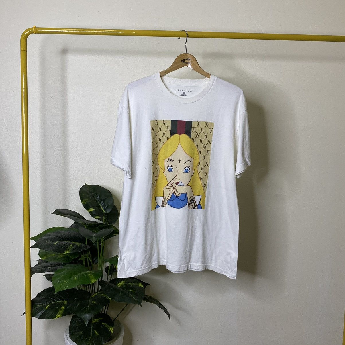 Japanese Brand Flossin Alice x Gucci Parody Humor Tee Made in Japan Size US M / EU 48-50 / 2 - 1 Thumbnail