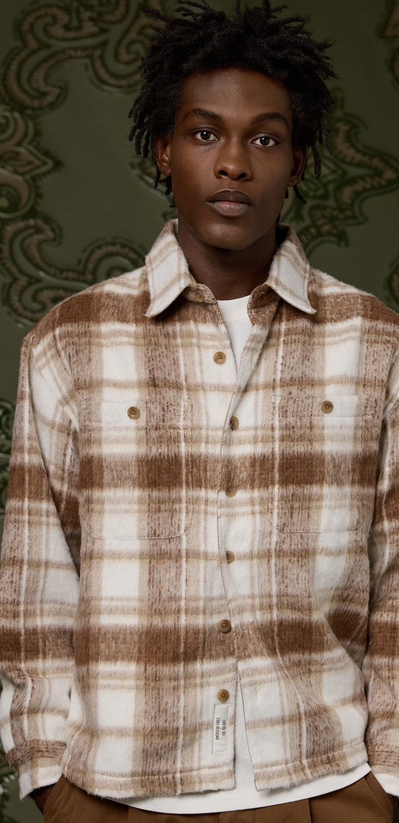 American Eagle Outfitters AE x Tru Kolors Heavyweight Brushed Plaid Overshirt Size US XL / EU 56 / 4 - 5 Thumbnail