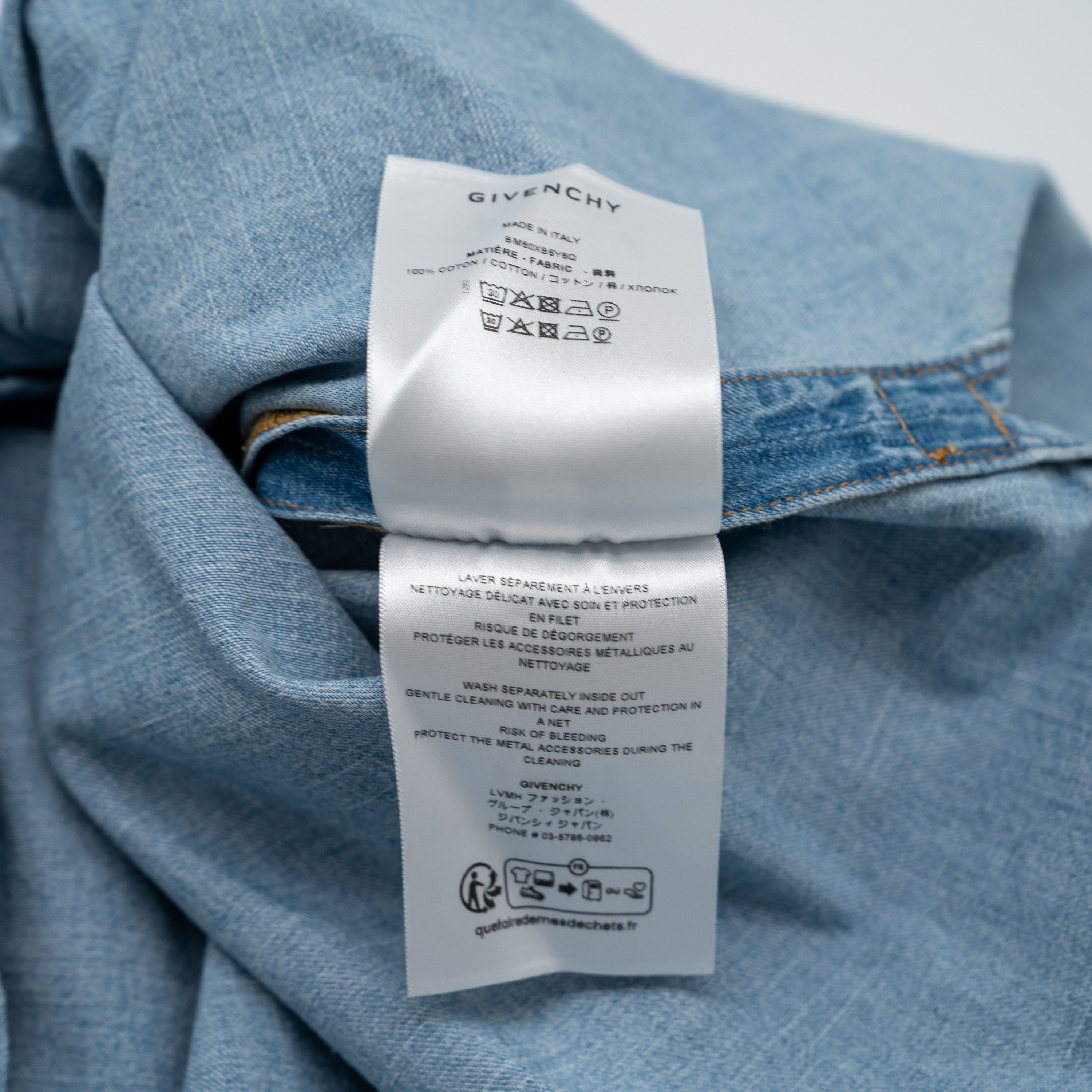 Givenchy XL Givenchy Blue Denim Shirt Button Size US XL / EU 56 / 4 - 7 Thumbnail