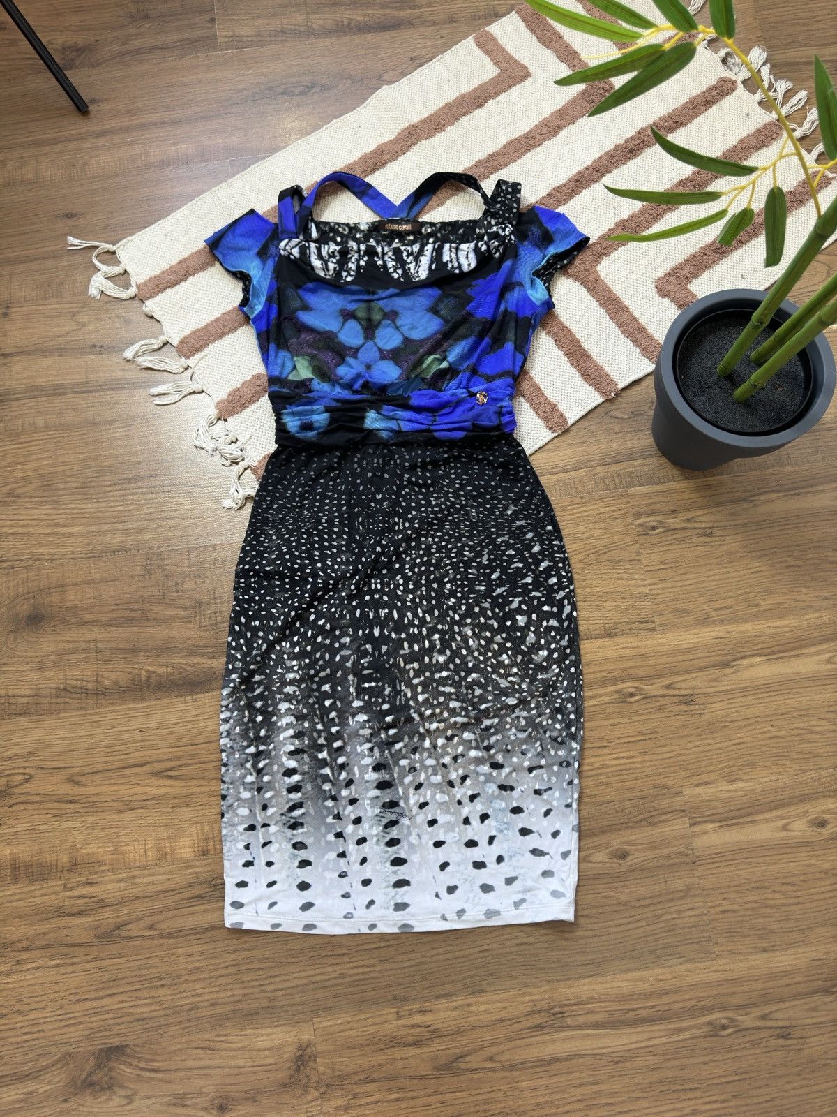 VINTAGE ROBERTO CAVALLI GRUNGE MAXI DRESS