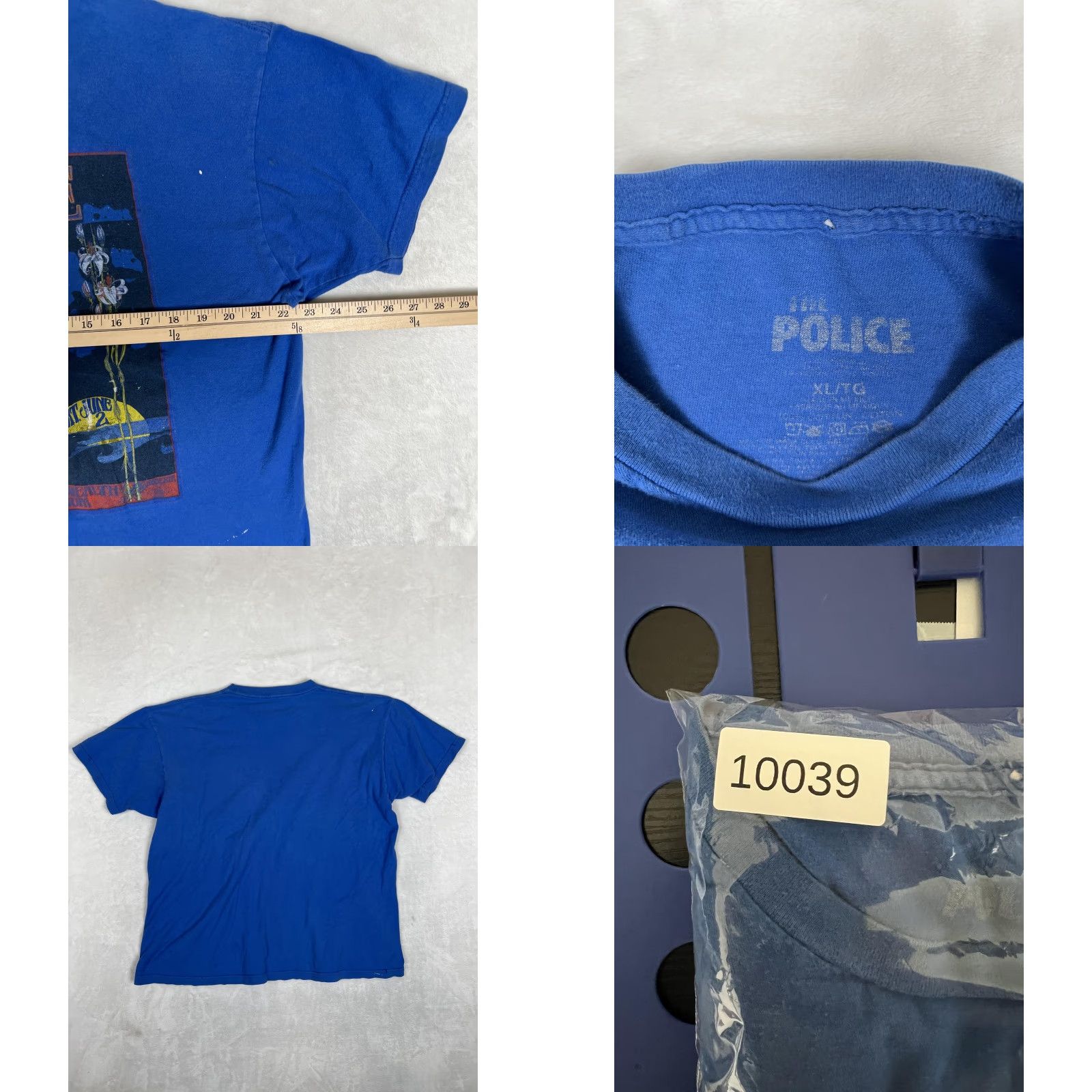 Vintage VINTAGE The Police T-Shirt Mens XL Blue Concert Rock Band Graphic Print Short Sleeve Crew Neck Casual Mens XL Blue Size US XL / EU 56 / 4 - 8 Thumbnail