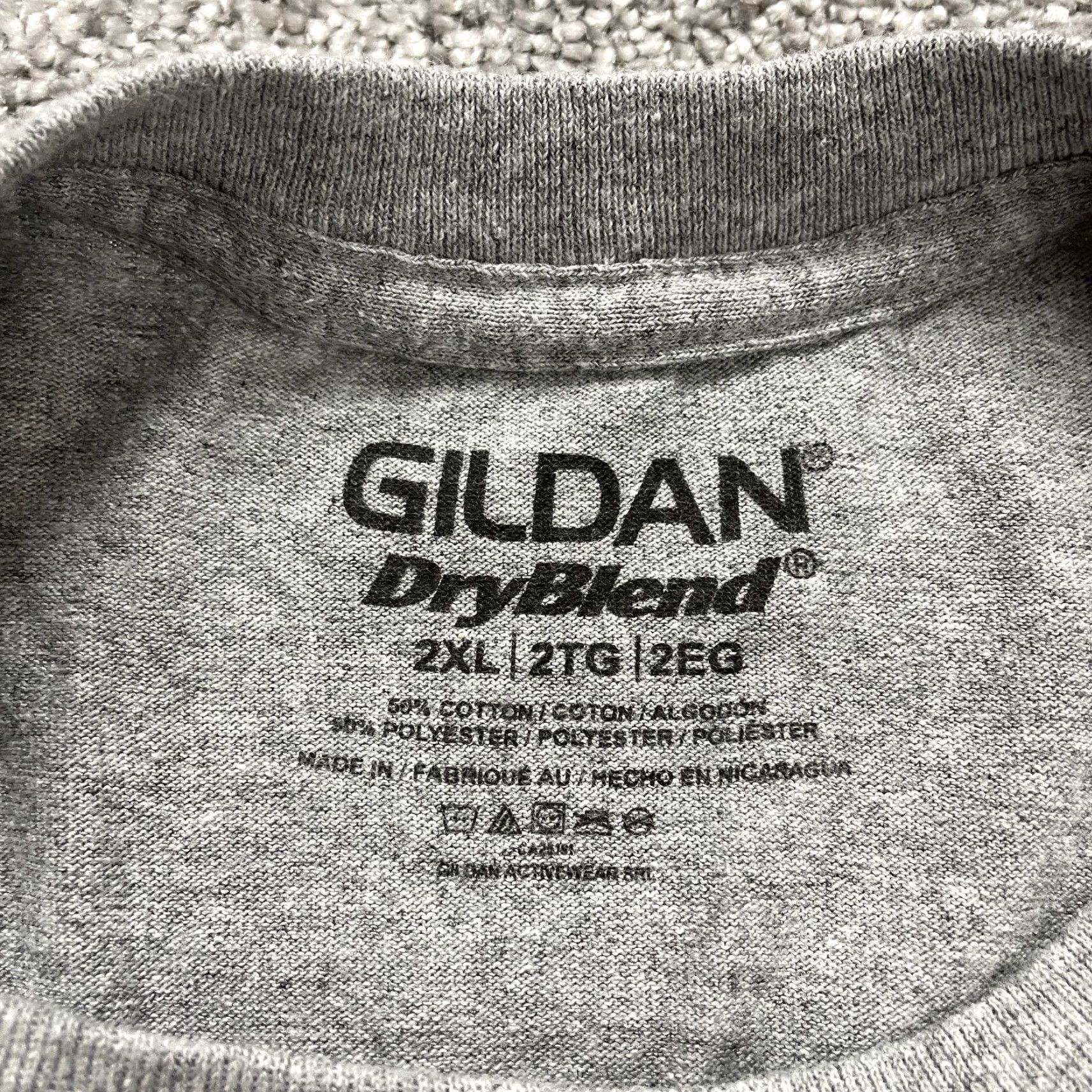 Gildan Gildan DryBlend T-Shirt Mens 2XL Gray Crew Neck Short Sleeve Cotton Basic Size US XXL / EU 58 / 5 - 4 Thumbnail
