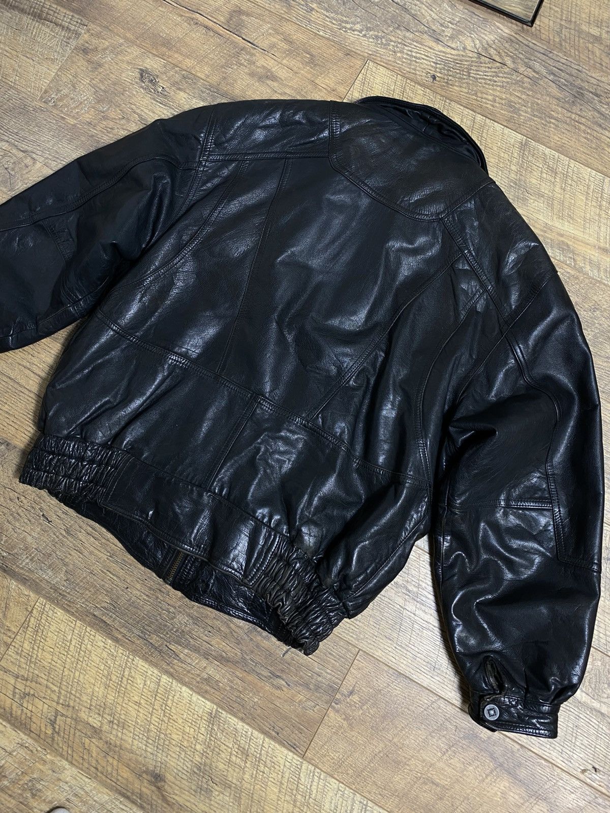 Leather Vintage UNION MASKIN CO Leather Bomber Jacket XL Size US XL / EU 56 / 4 - 7 Thumbnail