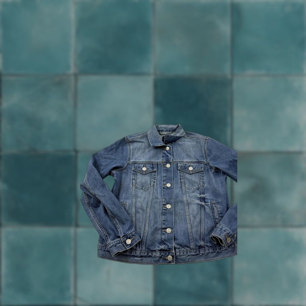 Gap Gap Denim Jacket Womens Medium Blue Trucker Button Front Pockets Casual Cotton Size M / US 6-8 / IT 42-44 - 1 Thumbnail