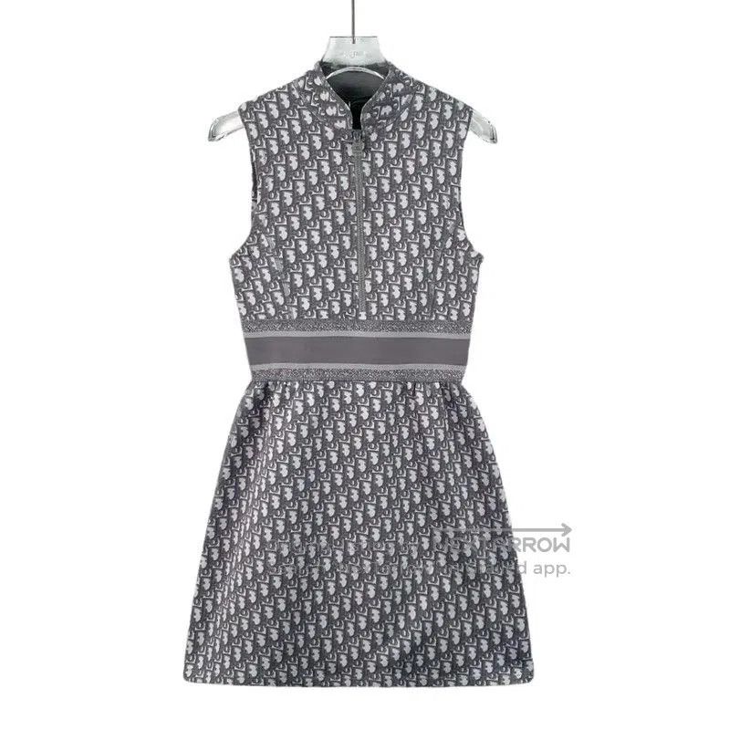 Dior Dior Gray Women's Mini Dress XXS . Size XXS / US 00 / IT 34 - 1 Thumbnail