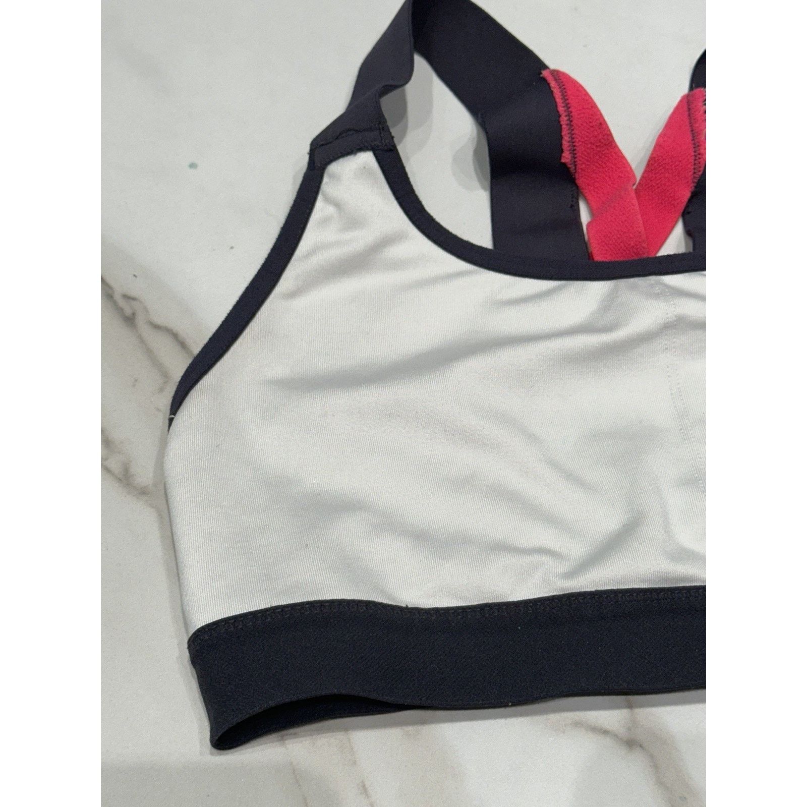 Champion Champion Women’s White Gray Hot Pink Sports Bra Size Small Size S / US 4 / IT 40 - 4 Thumbnail