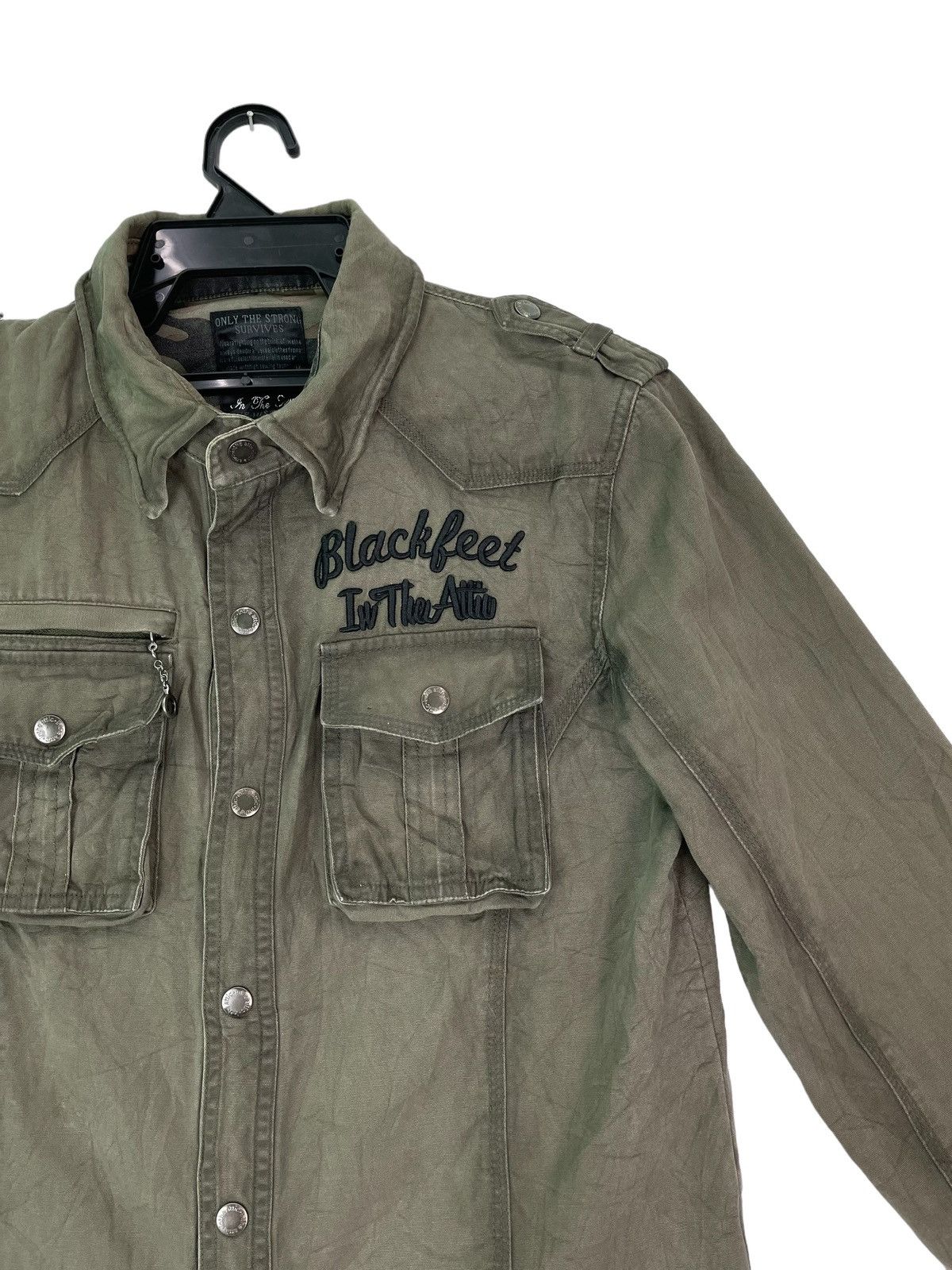 In The Attic × Japanese Brand In The Attic shirts jacket letterman military camo trim Size US L / EU 52-54 / 3 - 3 Thumbnail