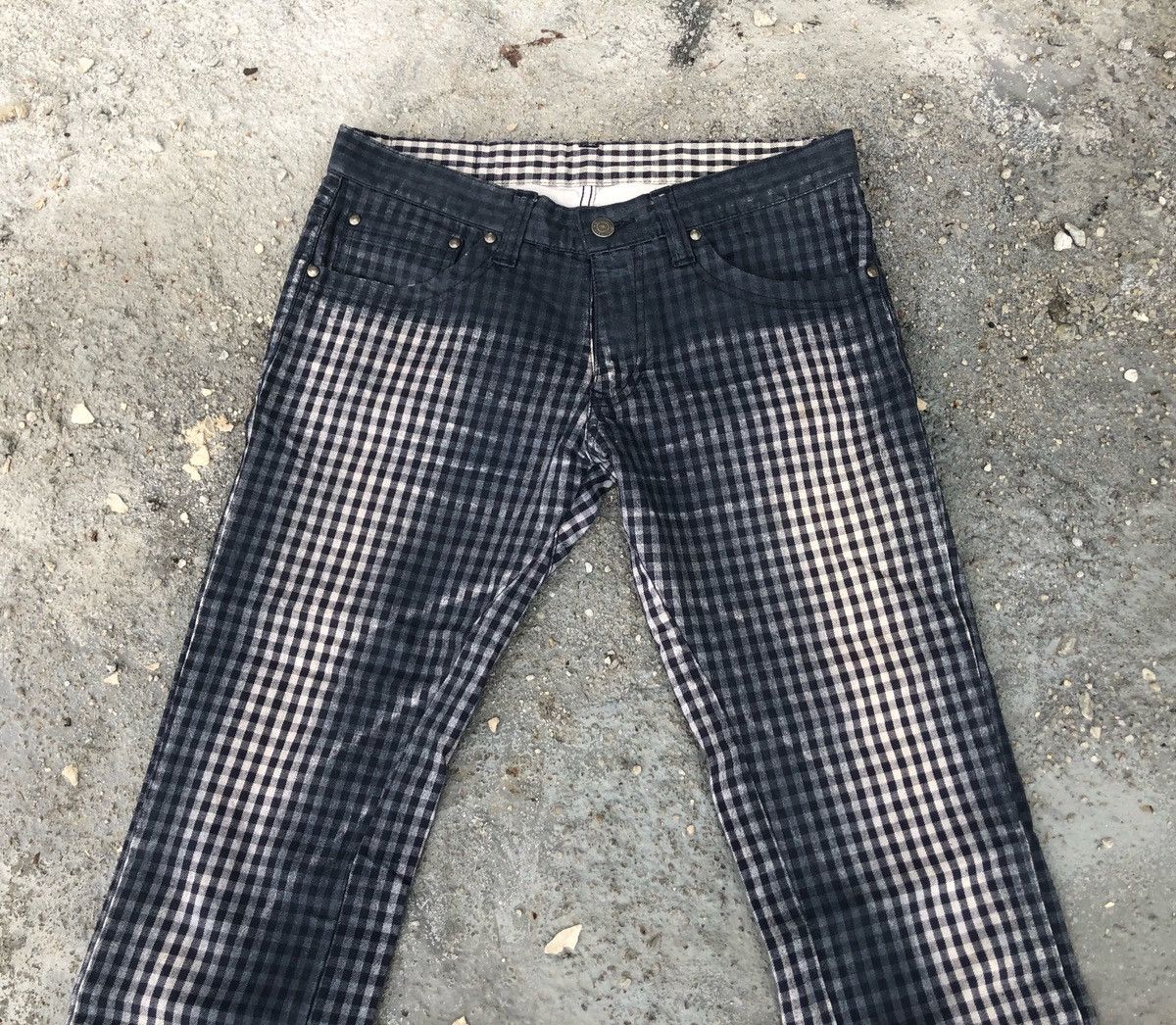 If Six Was Nine × Japanese Brand × Tornado Mart 🔥Tornado Mart Checkered Skinny Jeans 🔥 Size US 30 / EU 46 - 8 Thumbnail