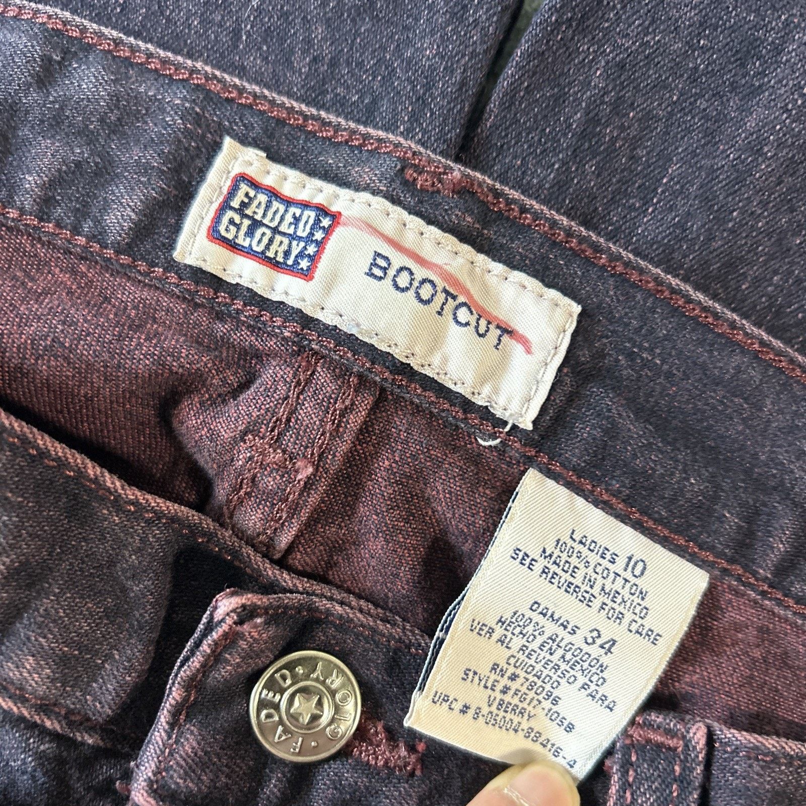 Faded Glory Beyond Baggy Dojo Jeans Womens 10 32x29 Baggy Bootcut Flare Size 32" / US 10 / IT 46 - 2 Thumbnail
