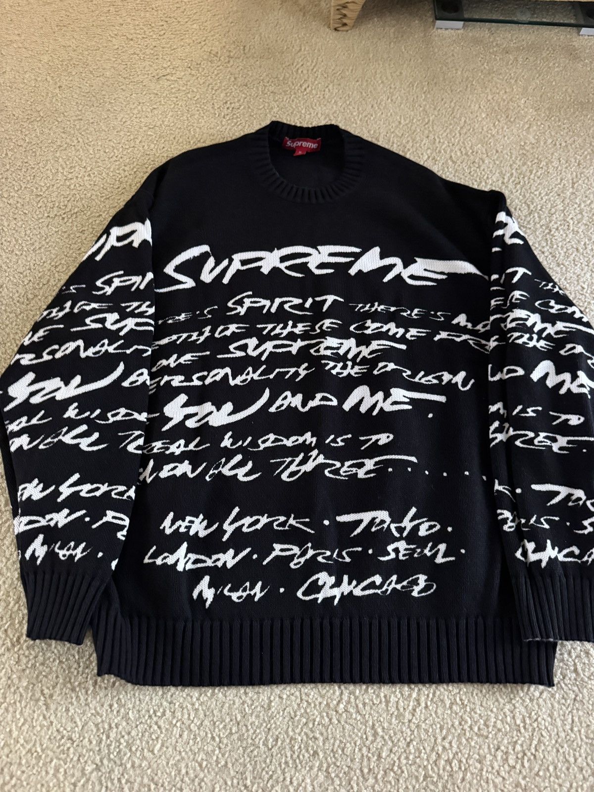 Futura × Supreme SS24 Supreme Futura Sweater Black XL Size US XL / EU 56 / 4 - 1 Thumbnail