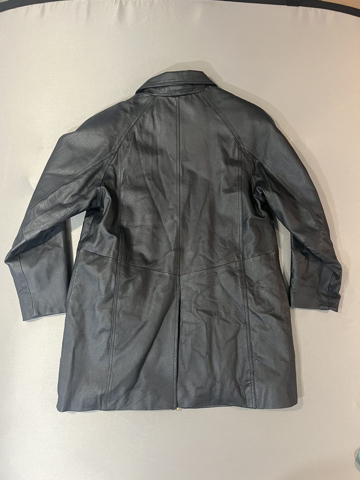 Vintage Y2k Black Leather blazer jacket Size US M / EU 48-50 / 2 - 2 Thumbnail
