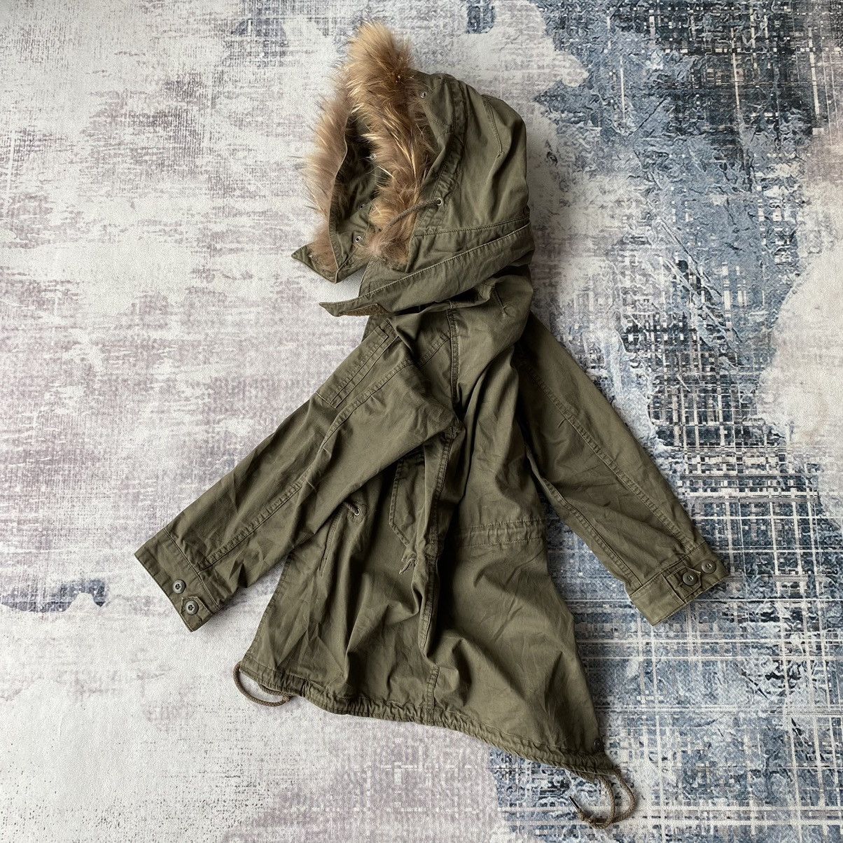 If Six Was Nine × Le Grande Bleu (L.G.B.) × Takeo Kikuchi Takeo Kikuchi Raccoon Fur Parka Jacket Size US M / EU 48-50 / 2 - 6 Thumbnail