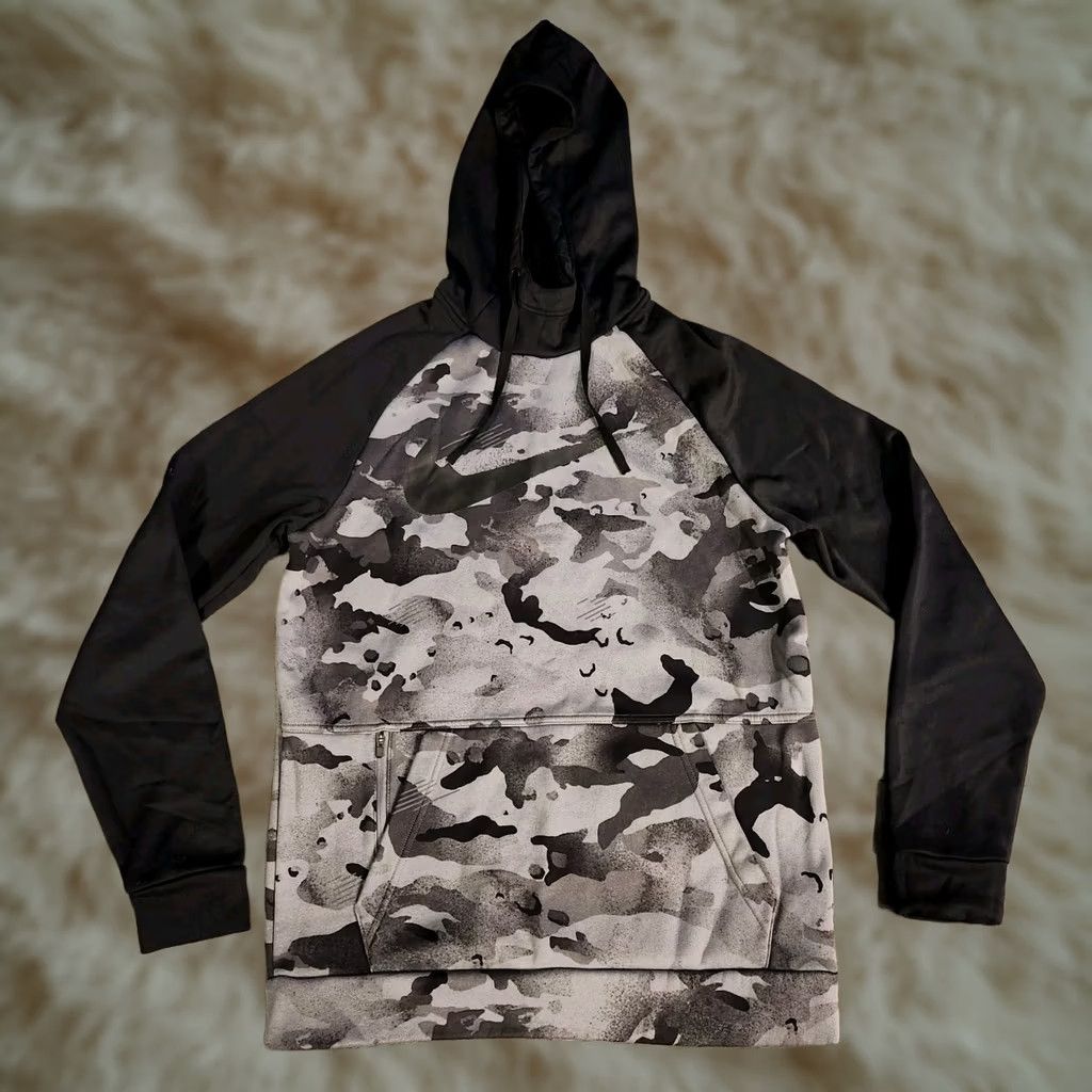Nike Nike Hoodie Gray Camo Dri Fit Sweatshirt Pullover Mens Small Size US S / EU 44-46 / 1 - 1 Thumbnail