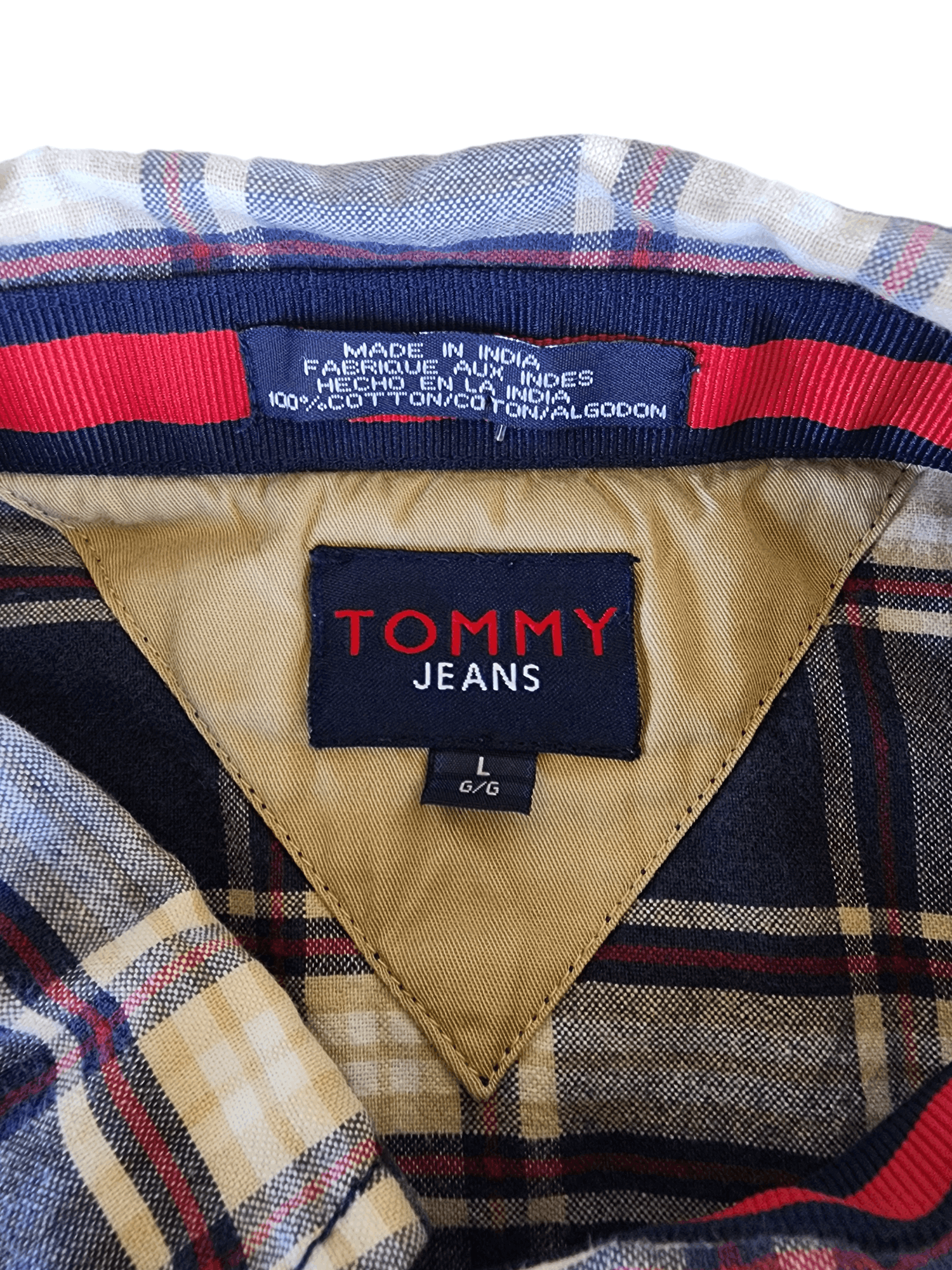 Tommy Jeans Vintage 90s Tommy Jeans Plaid Shirt Size US L / EU 52-54 / 3 - 4 Thumbnail