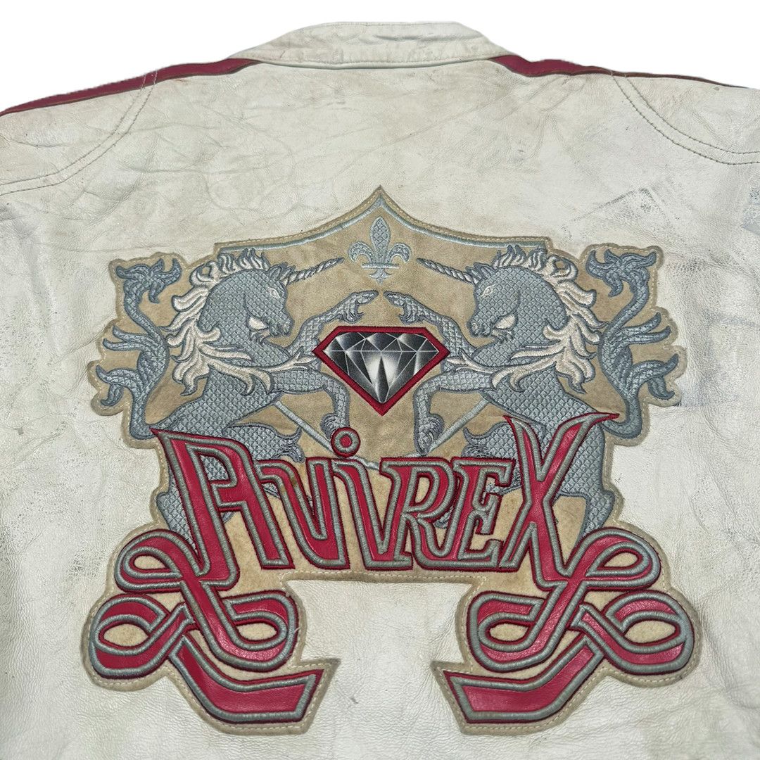 Avirex AVIREX - Women's Diamond White Leather Jacket - White - M(W) Size M / US 6-8 / IT 42-44 - 2 Thumbnail