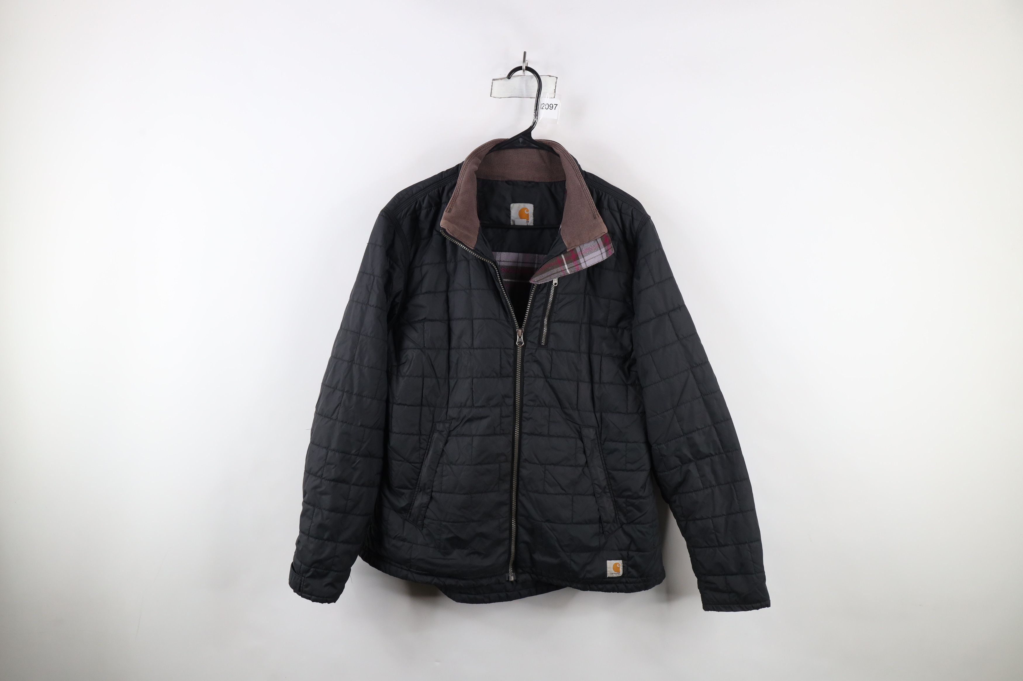 Carhartt × Vintage Vintage Y2K Carhartt Flannel Lined Quilted Puffer Jacket Size L / US 10 / IT 46 - 1 Thumbnail