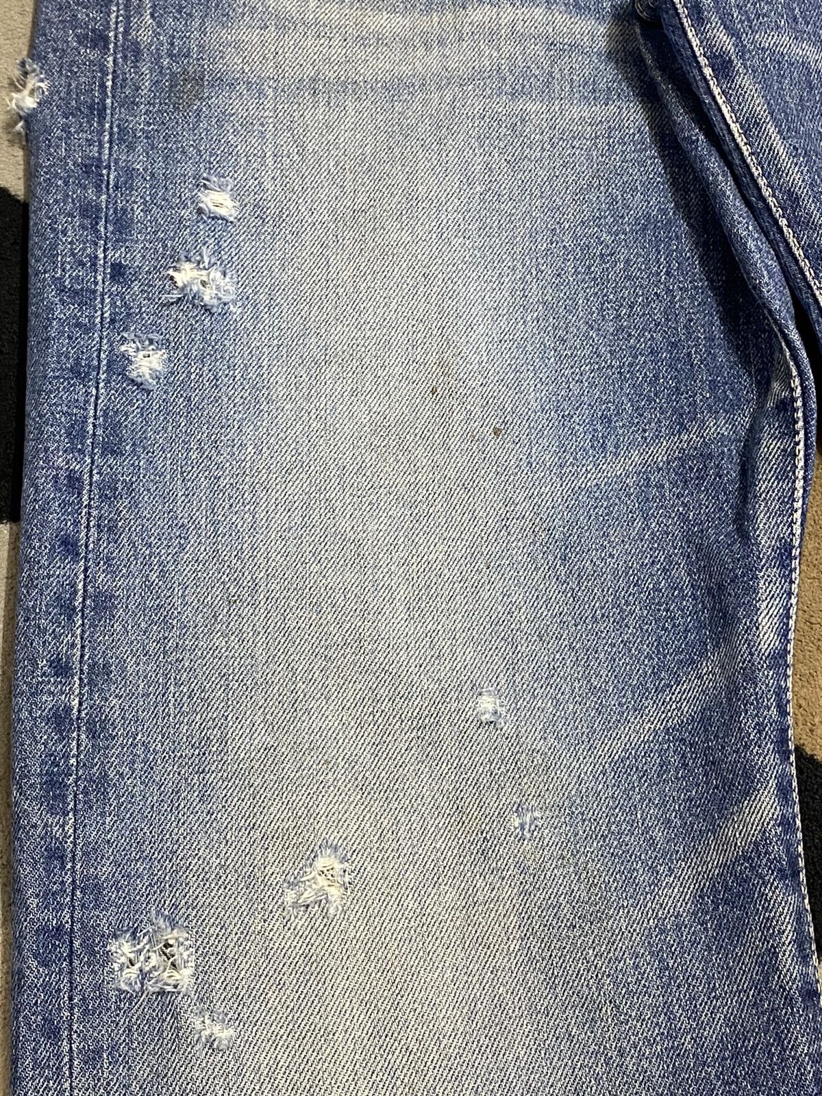 Japanese Brand Distressed - faded blue jeans with a worn look jeans Size US 30 / EU 46 - 8 Thumbnail