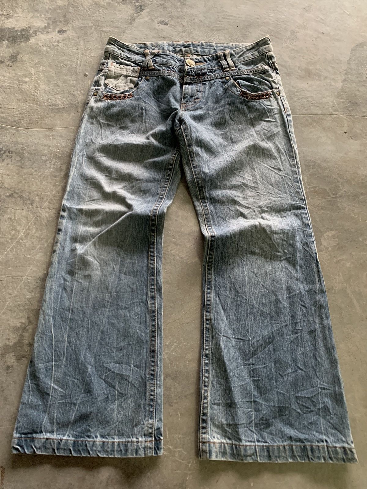 If Six Was Nine flare vintage japanese jeans western style backpocket patch Size US 32 / EU 48 - 2 Thumbnail