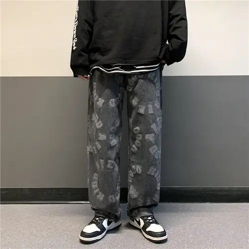 Humane Blanks Letters Straight Leg Jeans Size US 30 / EU 46 - 1 Thumbnail