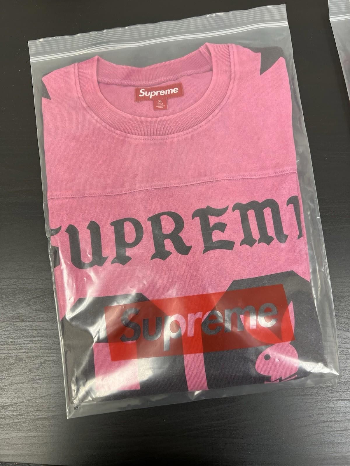 SS26 Supreme Playboy L/S Football Top Pink XL