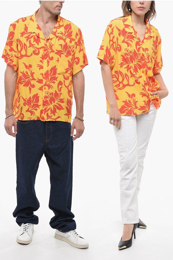 og1mm0624 / DUP/ Unisex Floral Short in Orange