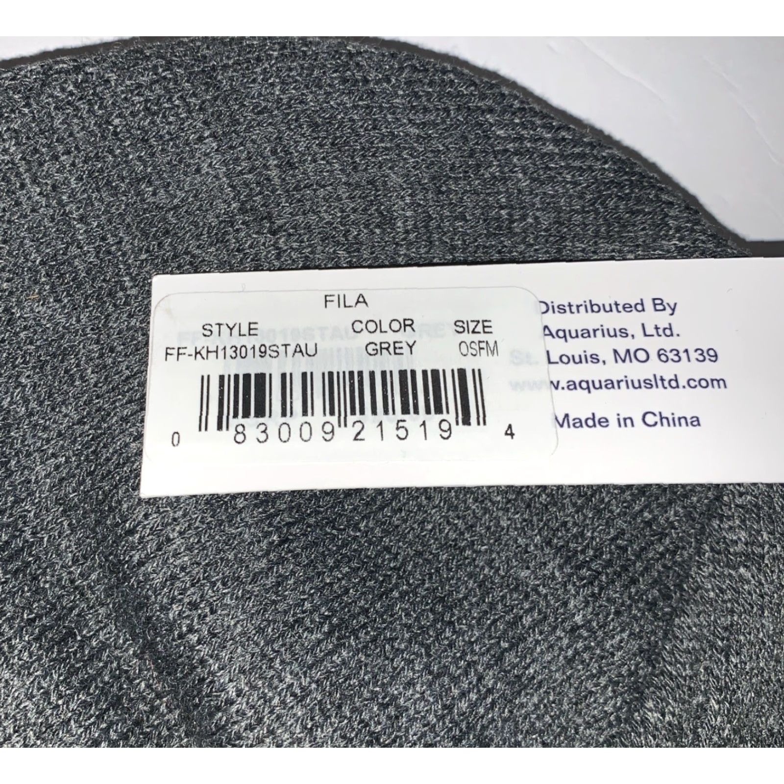 Fila FILA Beanie Hat Stocking Cap Grey NWT toque Adult OSFM Gray Knitted hat Outdoor Sports Acrylic Mens One size fits all Size ONE SIZE - 3 Thumbnail