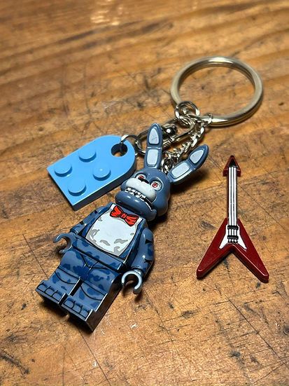 Cartoon Network FNAF Bonnie Freddy minifigure keychain custom handmade Size ONE SIZE - 10 Thumbnail