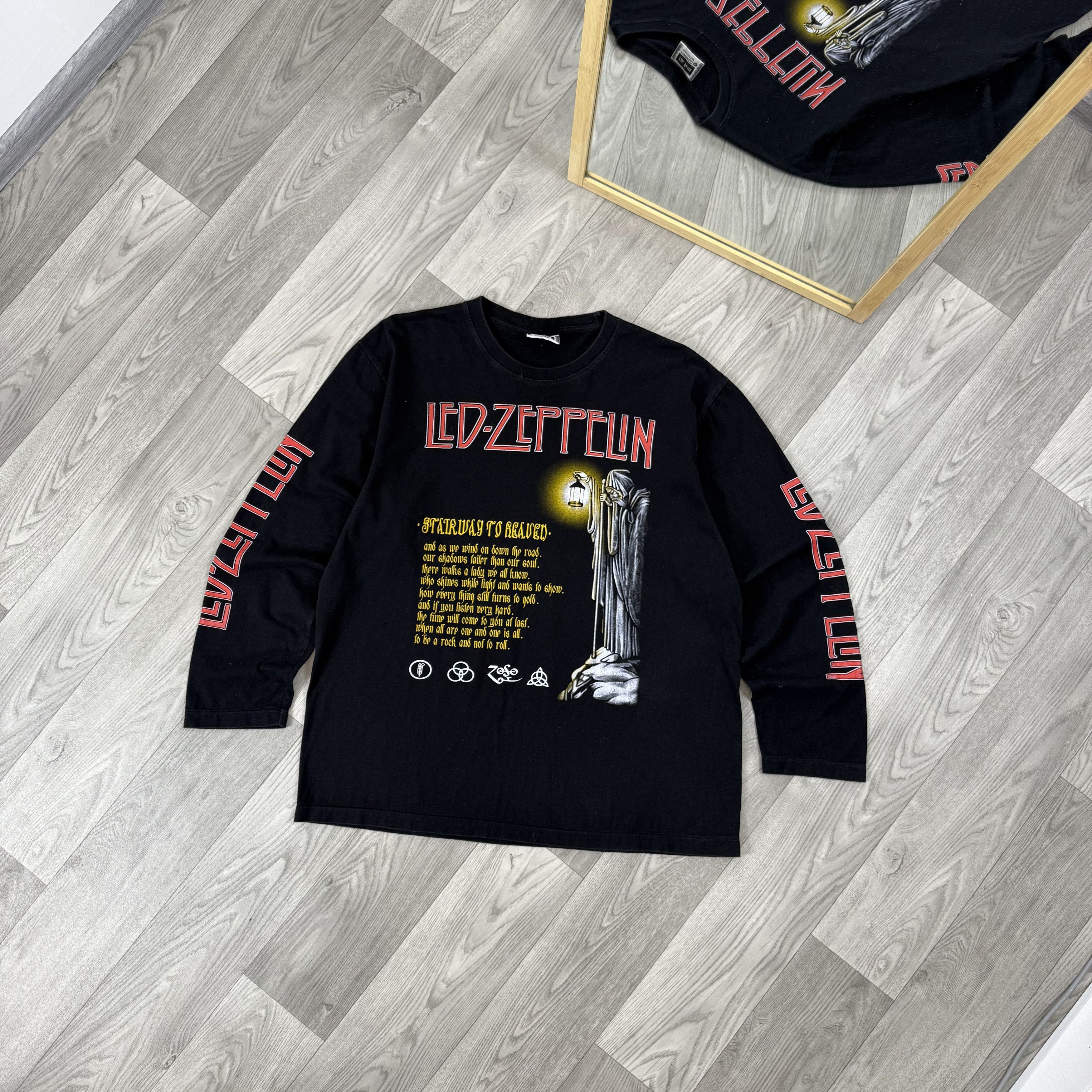 Led Zeppelin Vintage Led Zeppelin 90s Black Graphic Long Sleeve Tee Shirt Size US XL / EU 56 / 4 - 1 Thumbnail