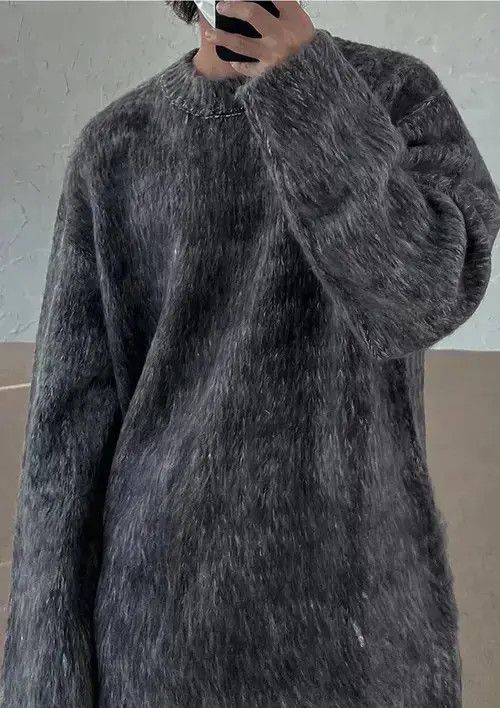 Other Gray Mohair Knit Sweater Y2k streetwear Size US L / EU 52-54 / 3 - 2 Thumbnail