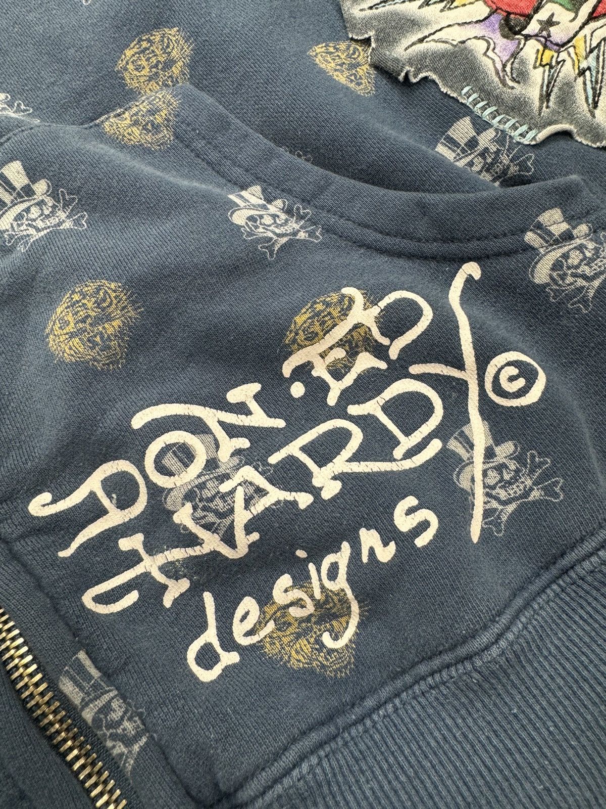 Ed Hardy Vintage Y2K Ed Hardy Monogram Patch Graphic Multilogo Hoodie Size US L / EU 52-54 / 3 - 10 Thumbnail