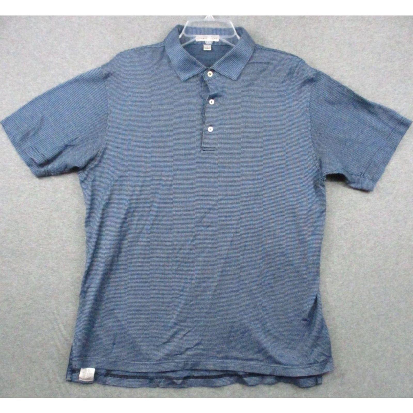 Peter Millar Peter Millar Polo Shirt Men Large Blue Stripe Short Sleeve Champions Golf Club Size US L / EU 52-54 / 3 - 2 Thumbnail
