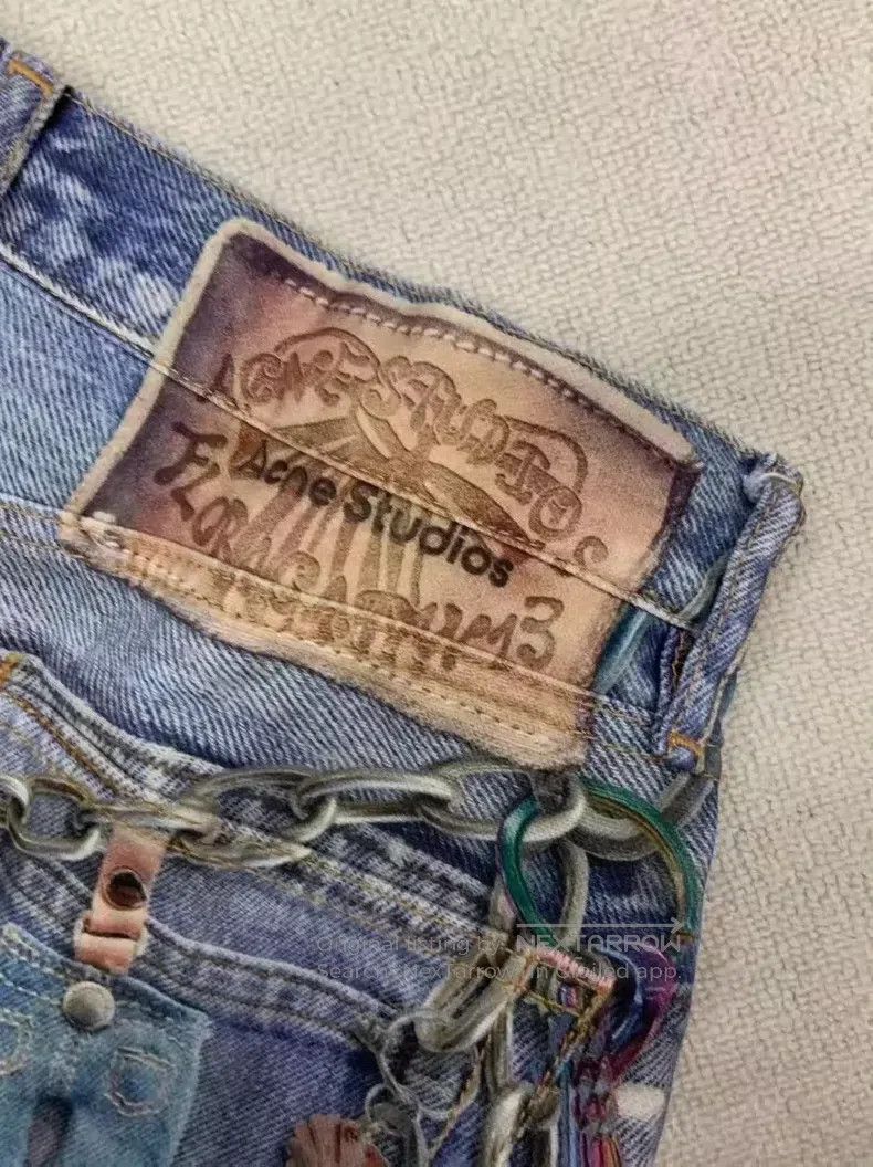 Acne Studios Acne Studios Trompe L'oeil Ink-Splattered Baggy 3D-Printed Size US 28 / EU 44 - 4 Thumbnail