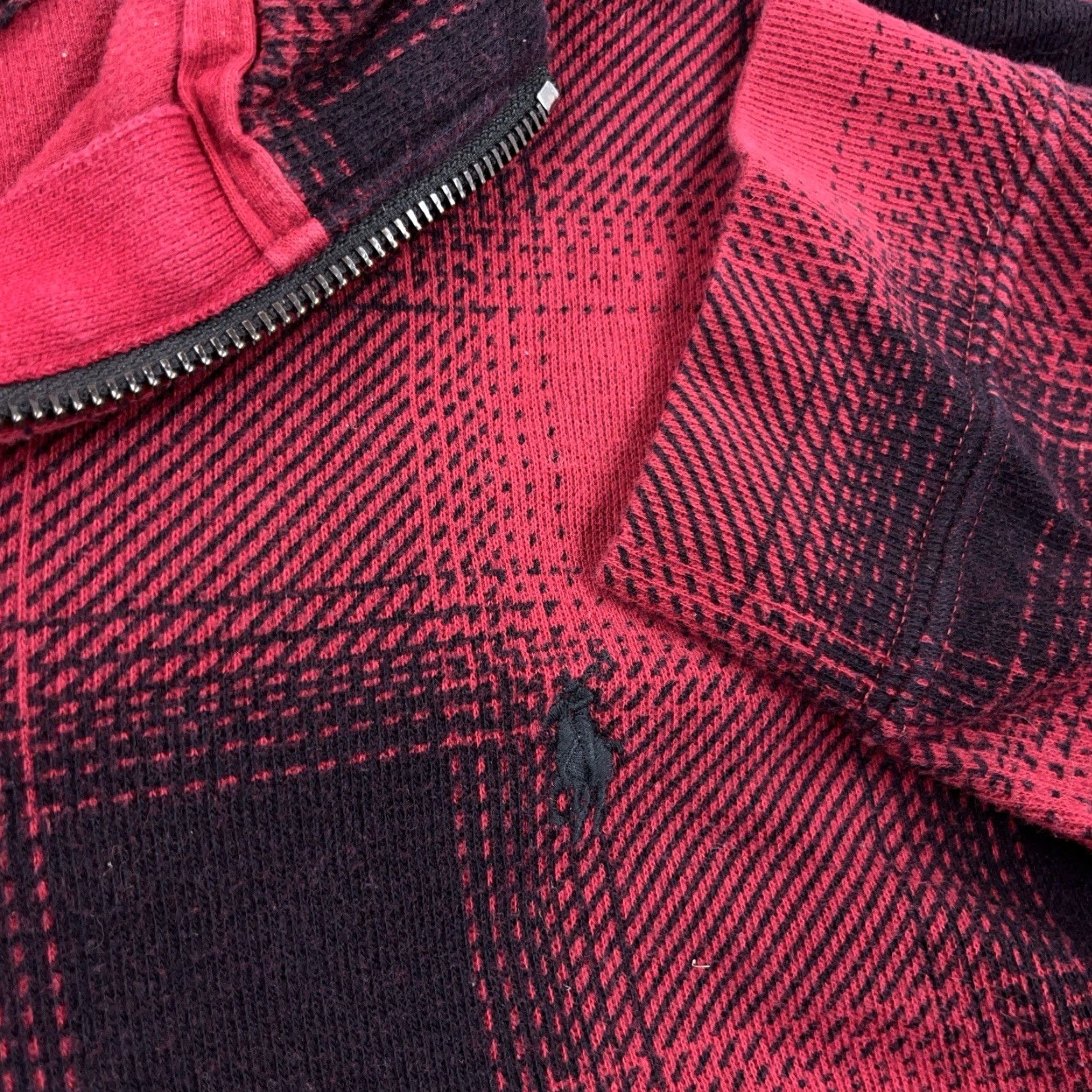 Polo Ralph Lauren Polo Ralph Lauren Sweater Men XL Red Plaid 1/4 Zip Pullover Knitted Knit Mock Neck Zipper Size US XL / EU 56 / 4 - 6 Thumbnail