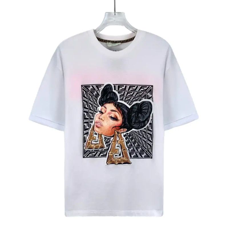 Fendi Fendi White Cotton Women's T-Shirt with Graphic 0089 Size XXS / US 00 / IT 34 - 1 Thumbnail