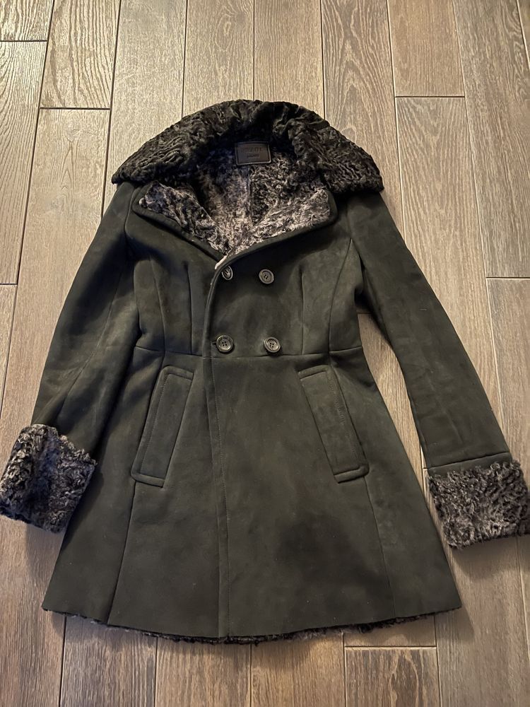 Prada Prada Milano Main Line Leather Fur Coat Jacket Gray-black Size M / US 6-8 / IT 42-44 - 1 Thumbnail
