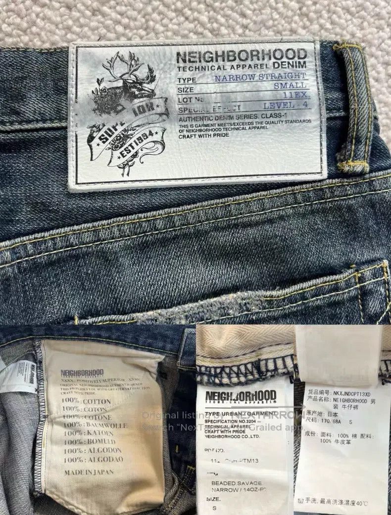 Neighborhood Neighborhood size S Poison 2 King Beaded Vintage Jeans Size US 27 - 3 Thumbnail