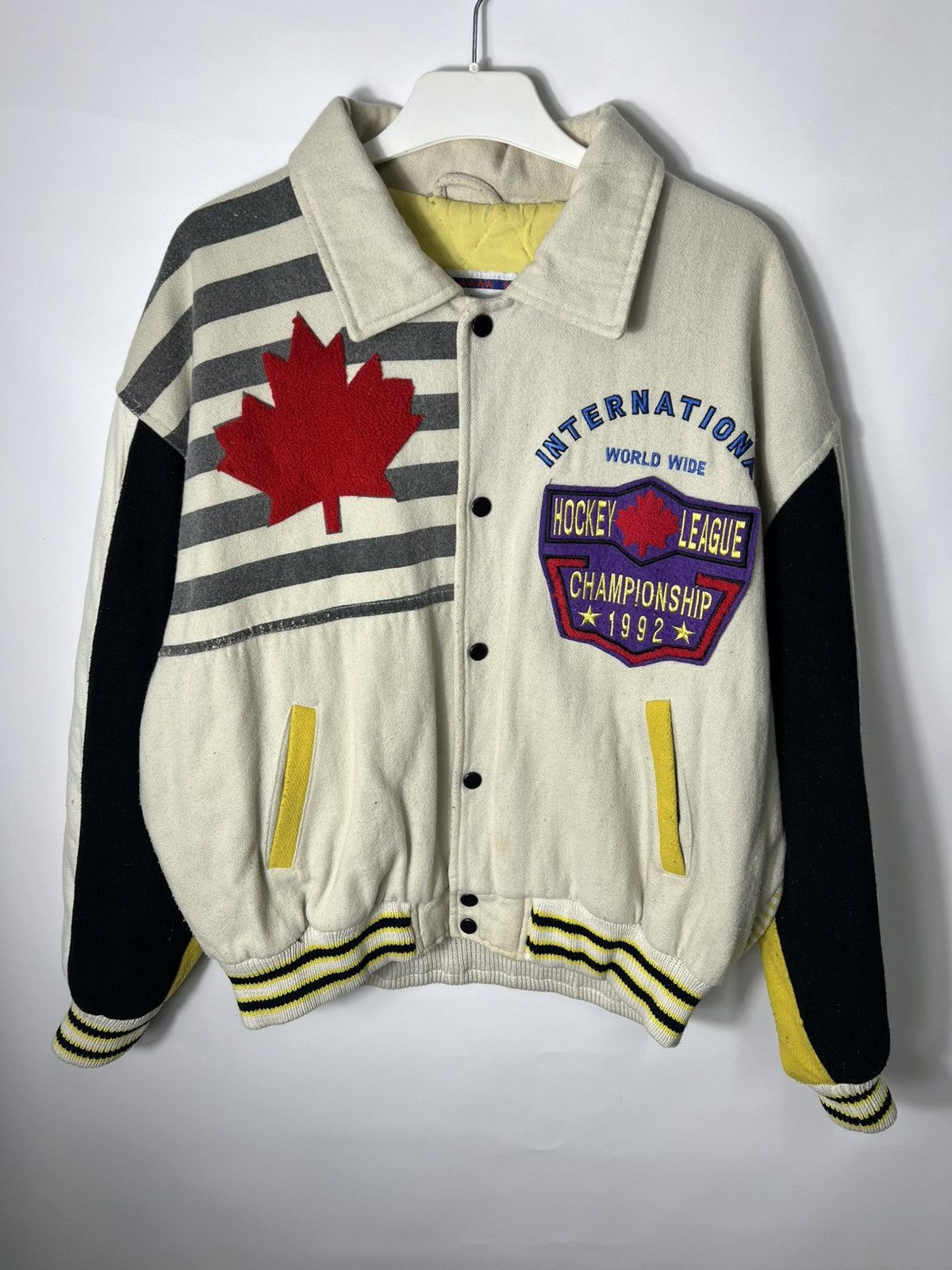 NHL Vintage 92 Campri International Hockey League Varsity Jacket Size US M / EU 48-50 / 2 - 1 Thumbnail