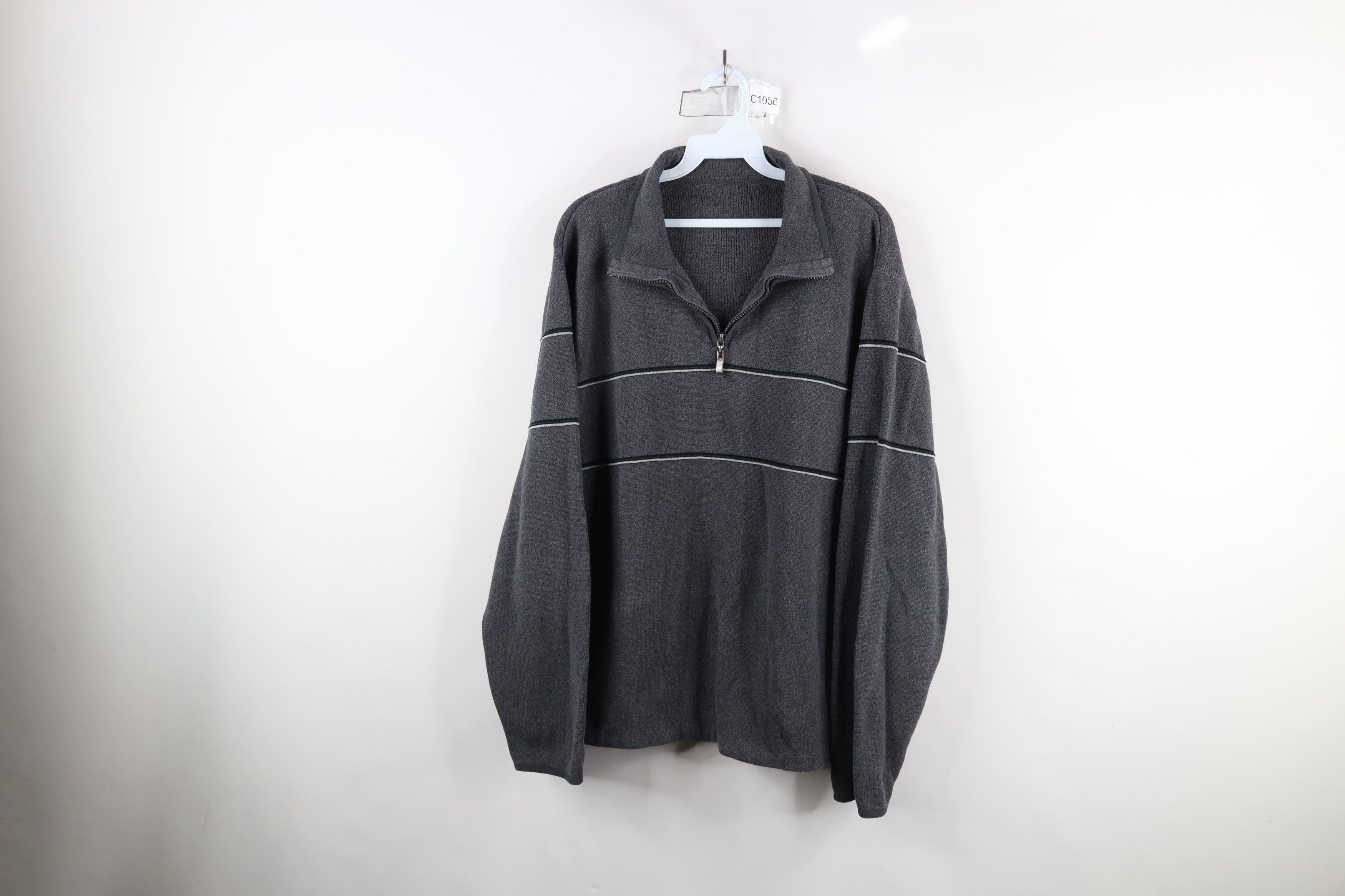 Vintage Vintage 90s Streetwear Heavy Thermal Knit Half Zip Sweater Size US L / EU 52-54 / 3 - 1 Thumbnail