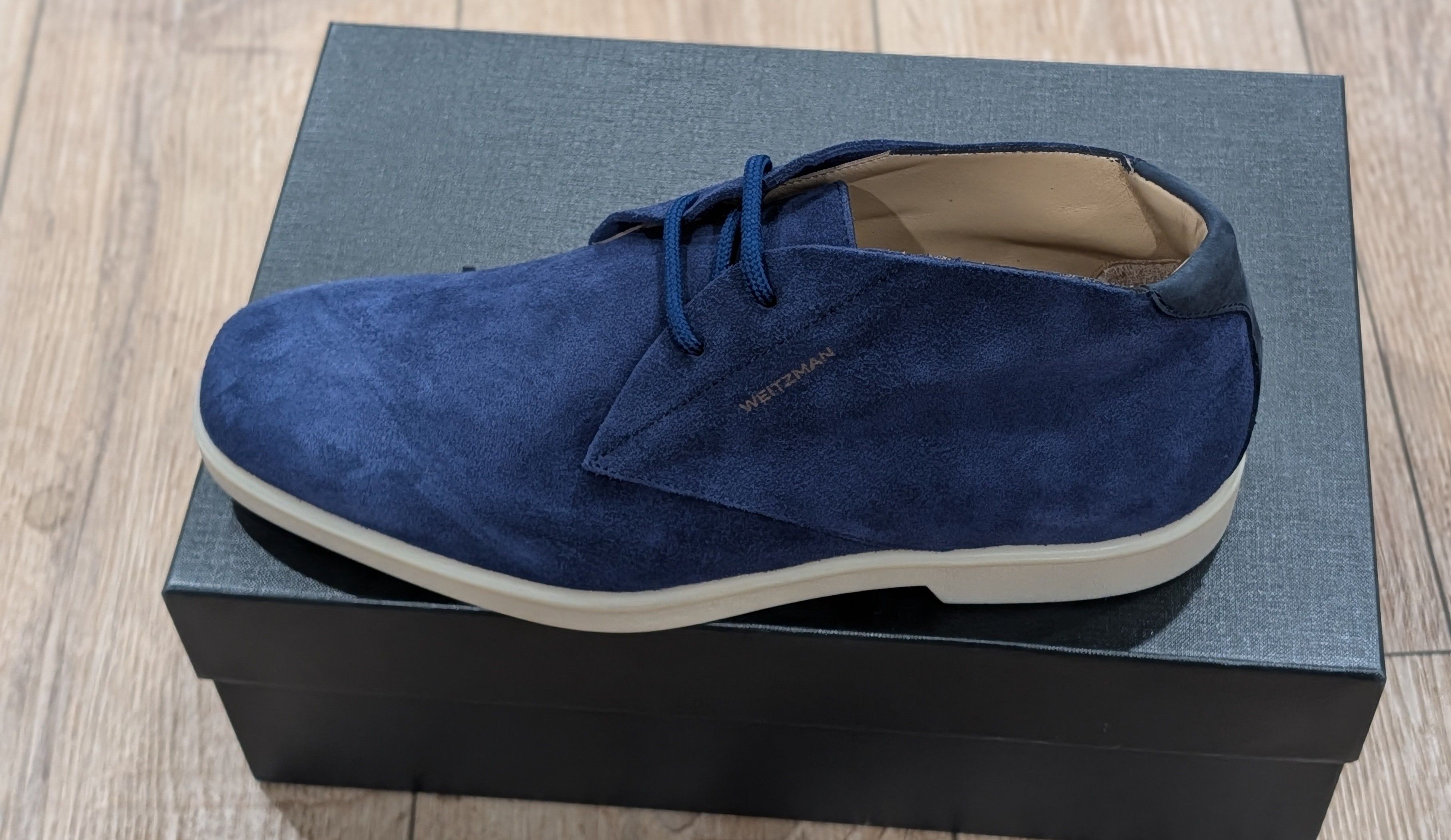 Stuart Weitzman Stuart Weitzman "Austin" Suede Oxford Boots Navy 44 US 11 Size US 11 / EU 44 - 5 Thumbnail