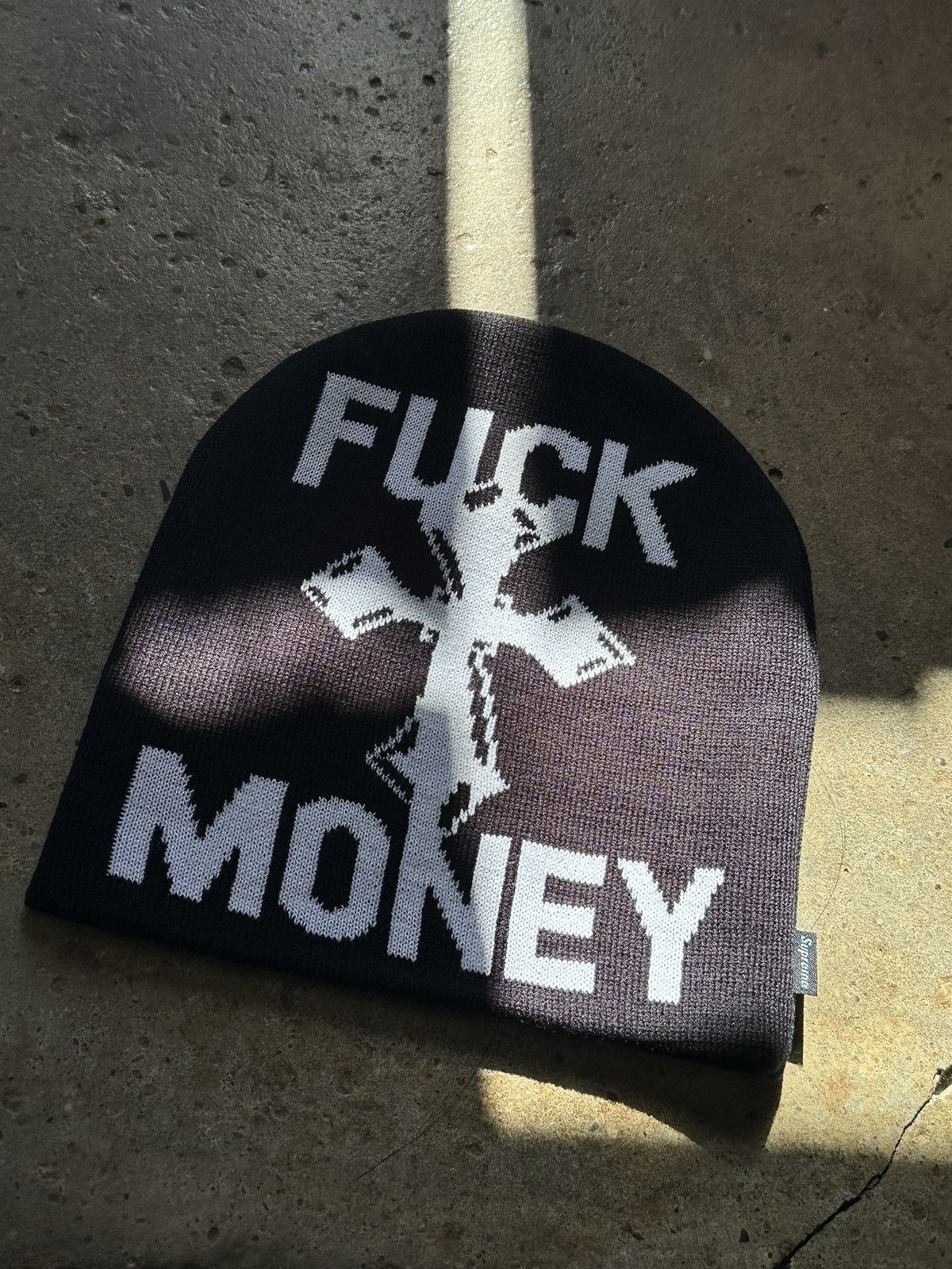 Streetwear × Supreme Supreme Fuck Money Beanie | Grailed