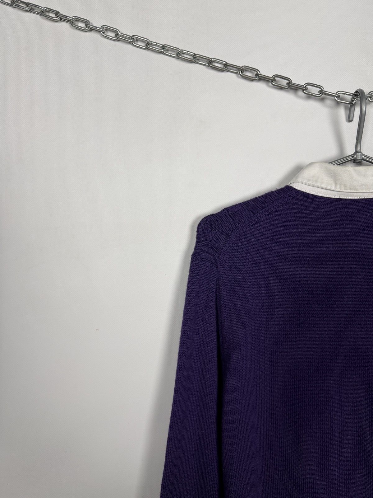 Aquascutum Aquascutum Golf Wool Sweater Cable Knit Pullover Purple Sz M Size US M / EU 48-50 / 2 - 12 Thumbnail