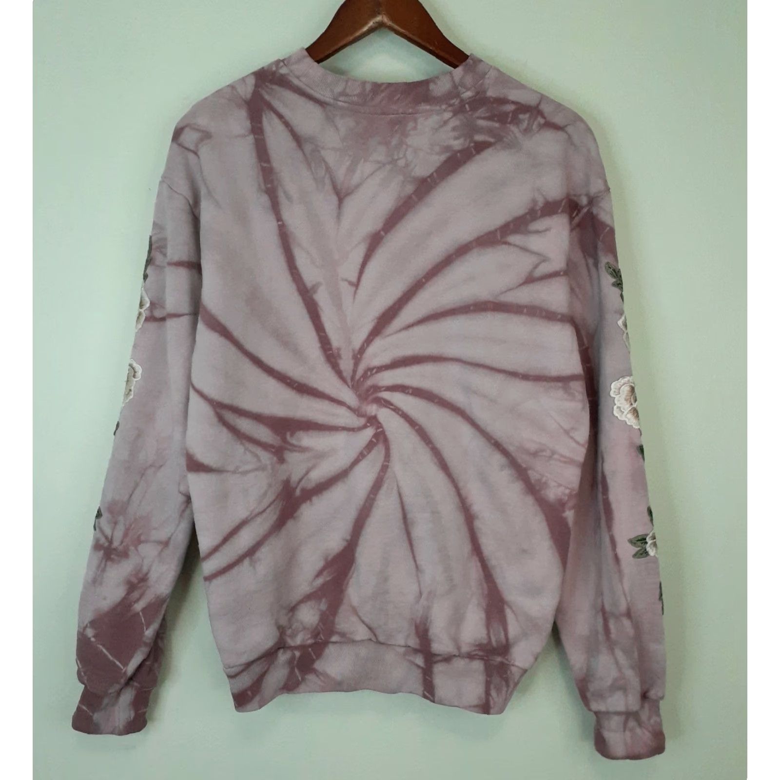 Vintage Civil Regime Long Sleeve Floral Roses Sweatshirt Tie Dye Unisex Small Pink Size US S / EU 44-46 / 1 - 2 Thumbnail