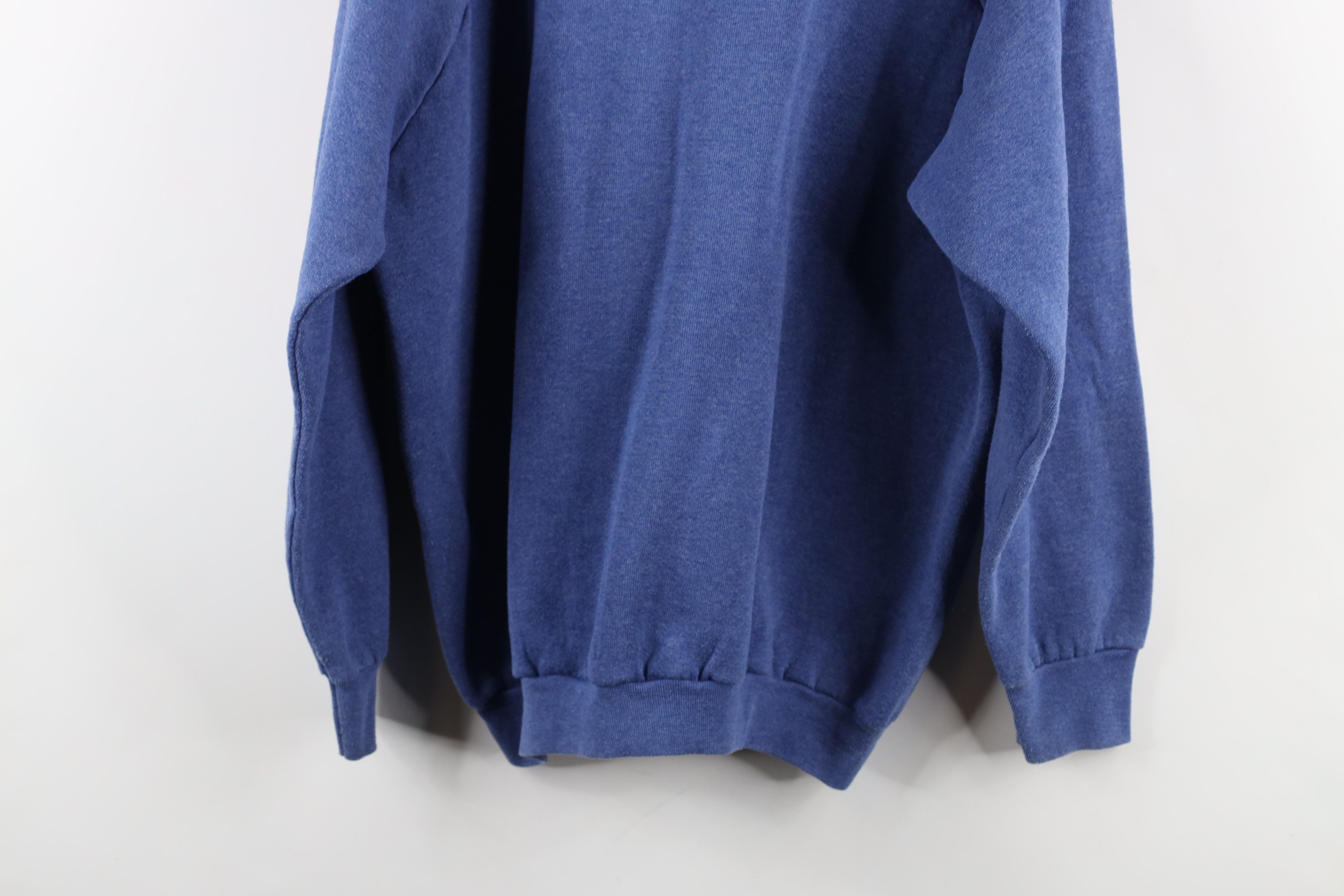 Vintage Vintage 90s Streetwear Crewneck Sweatshirt Heather Blue USA Size US L / EU 52-54 / 3 - 11 Thumbnail