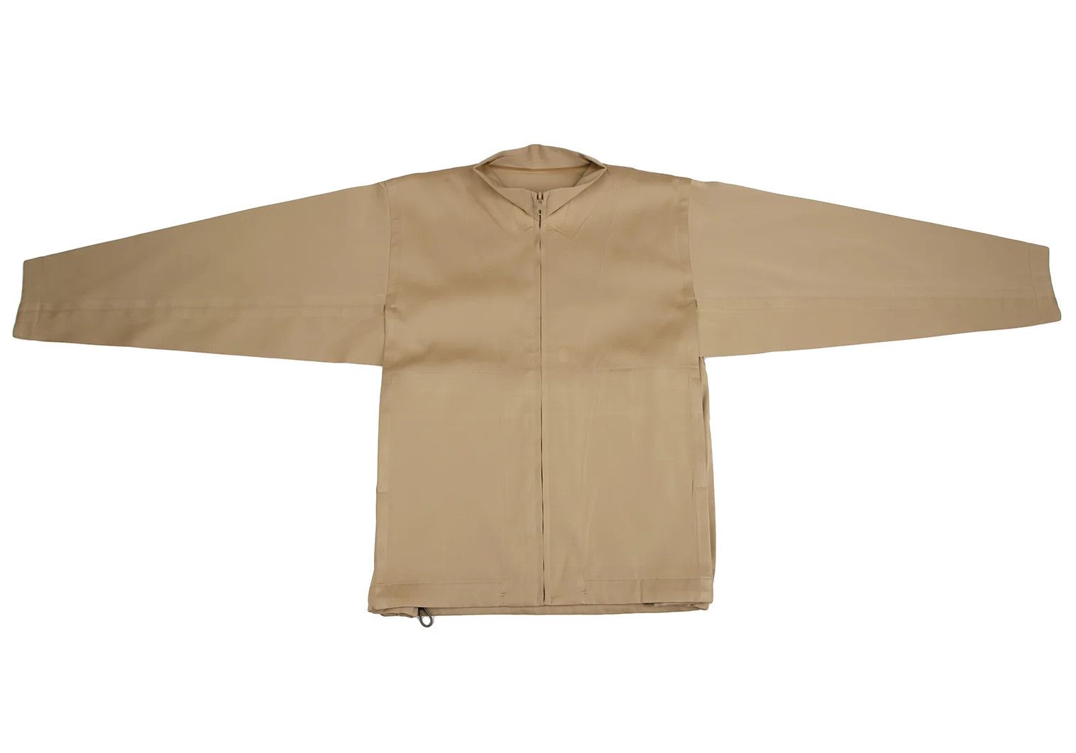 Issey Miyake Satin Zip-Up Packable Jacket in Beige Size US L / EU 52-54 / 3 - 2 Thumbnail