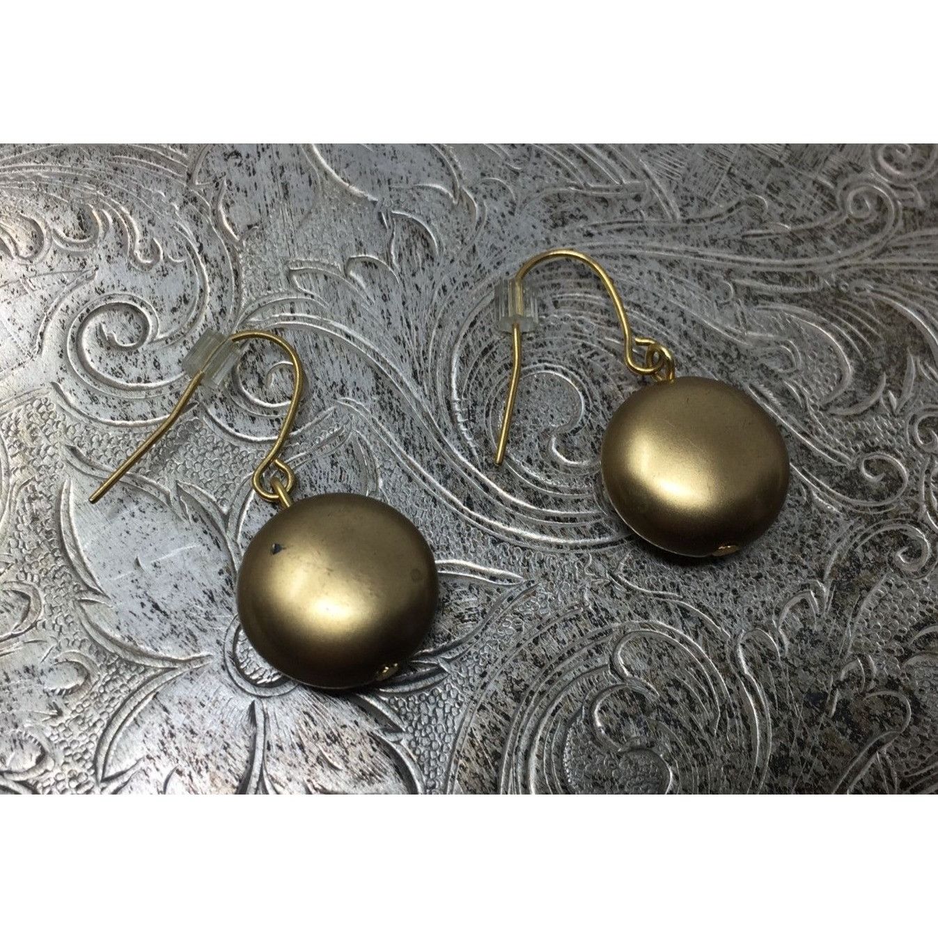Other Women's Gold Tone Circle Dangle Earrings Size ONE SIZE - 2 Thumbnail