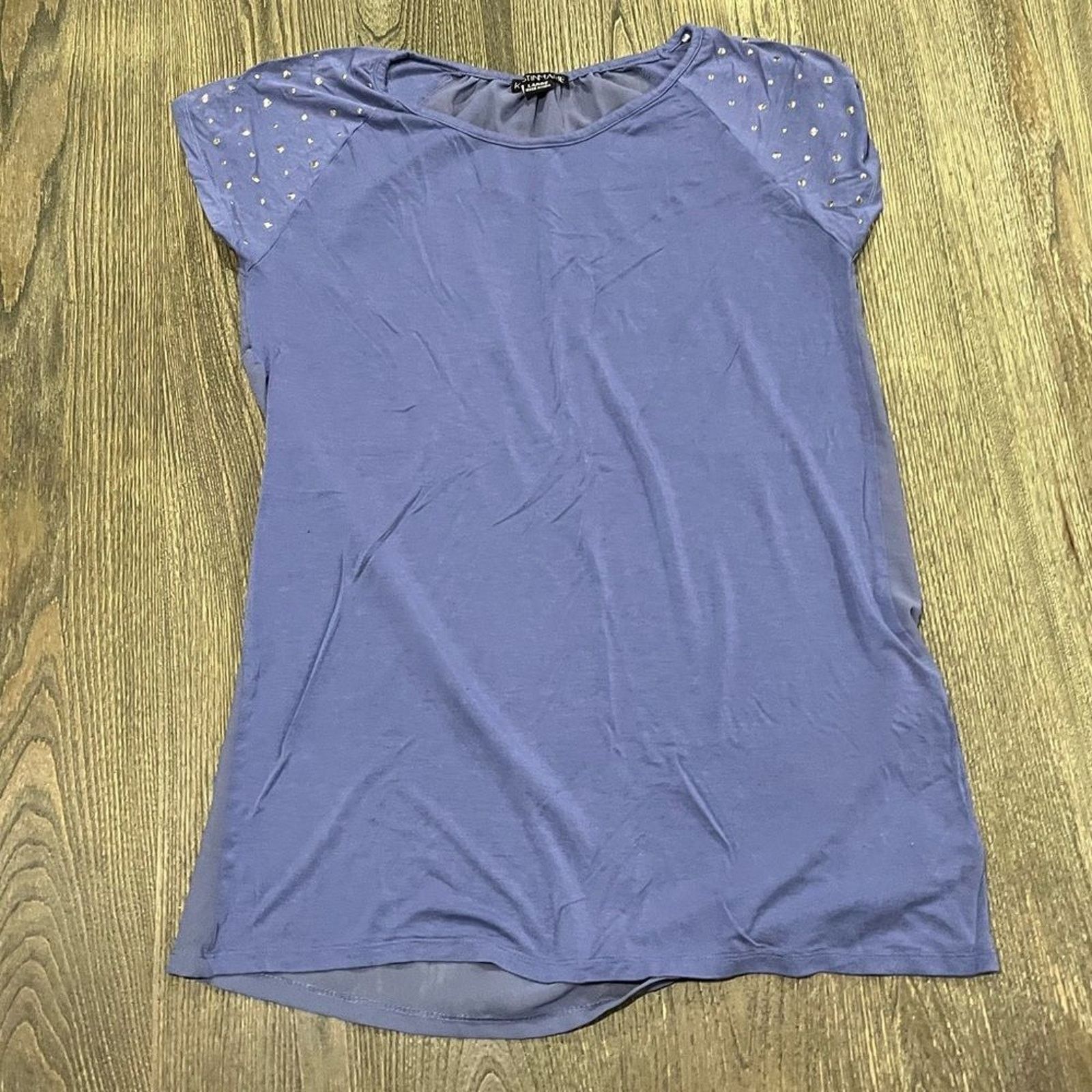 Vintage Kristin Marie Top Short Cap Sleeve Round Neck Pullover Sz L Size L / US 10 / IT 46 - 1 Thumbnail