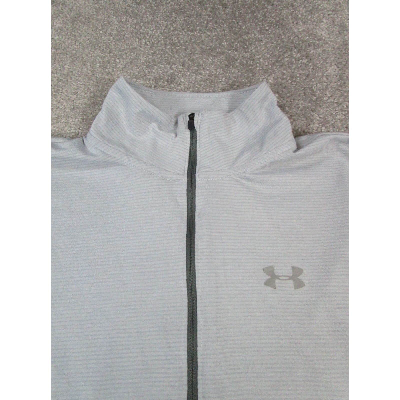 Under Armour Under Armour Sweater Mens M Gray Heatgear Half Zip Mock Neck Pullover Shirt - Mens Size US M / EU 48-50 / 2 - 2 Thumbnail